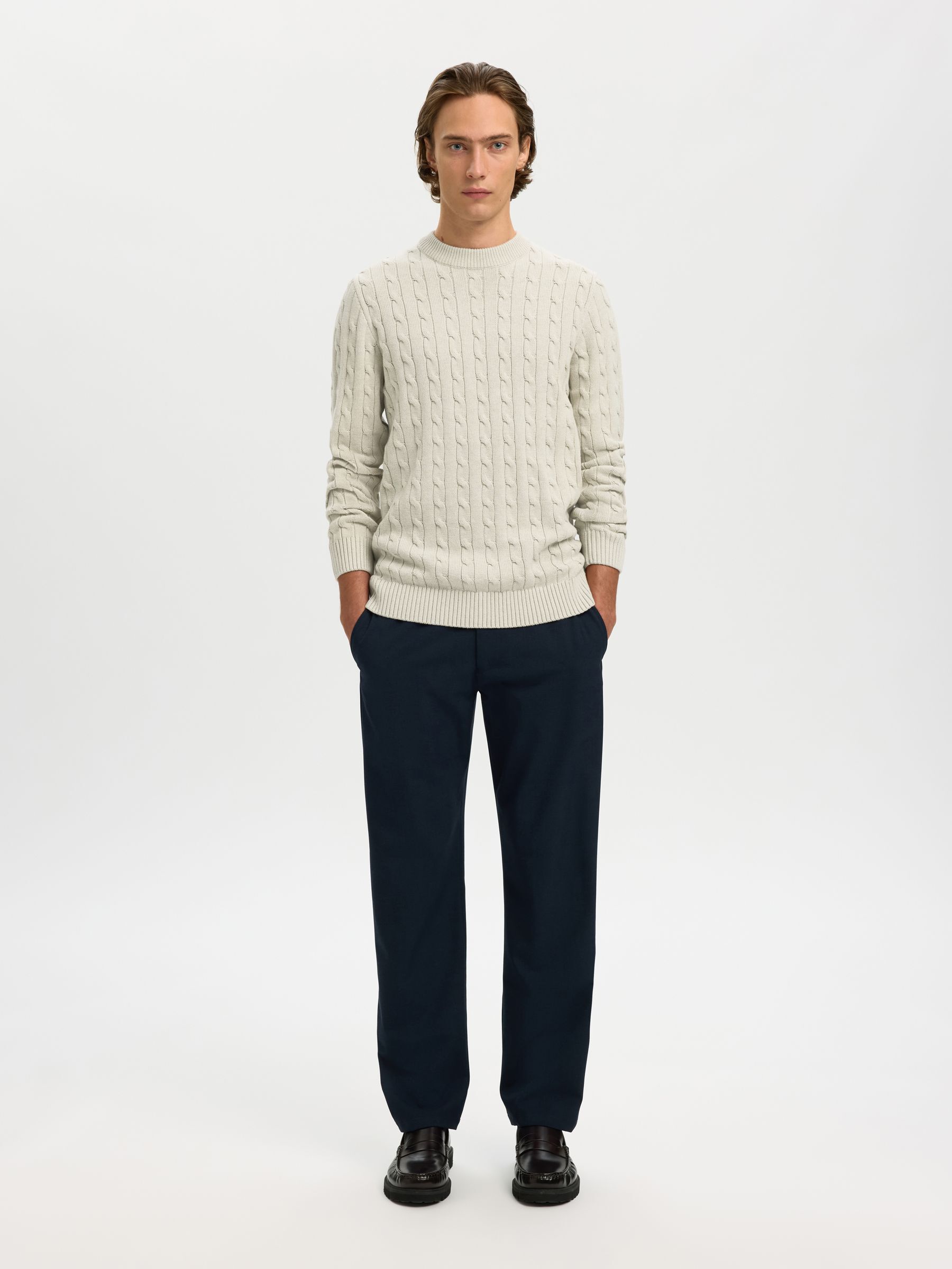 CABLE KNIT KNITTED JUMPER