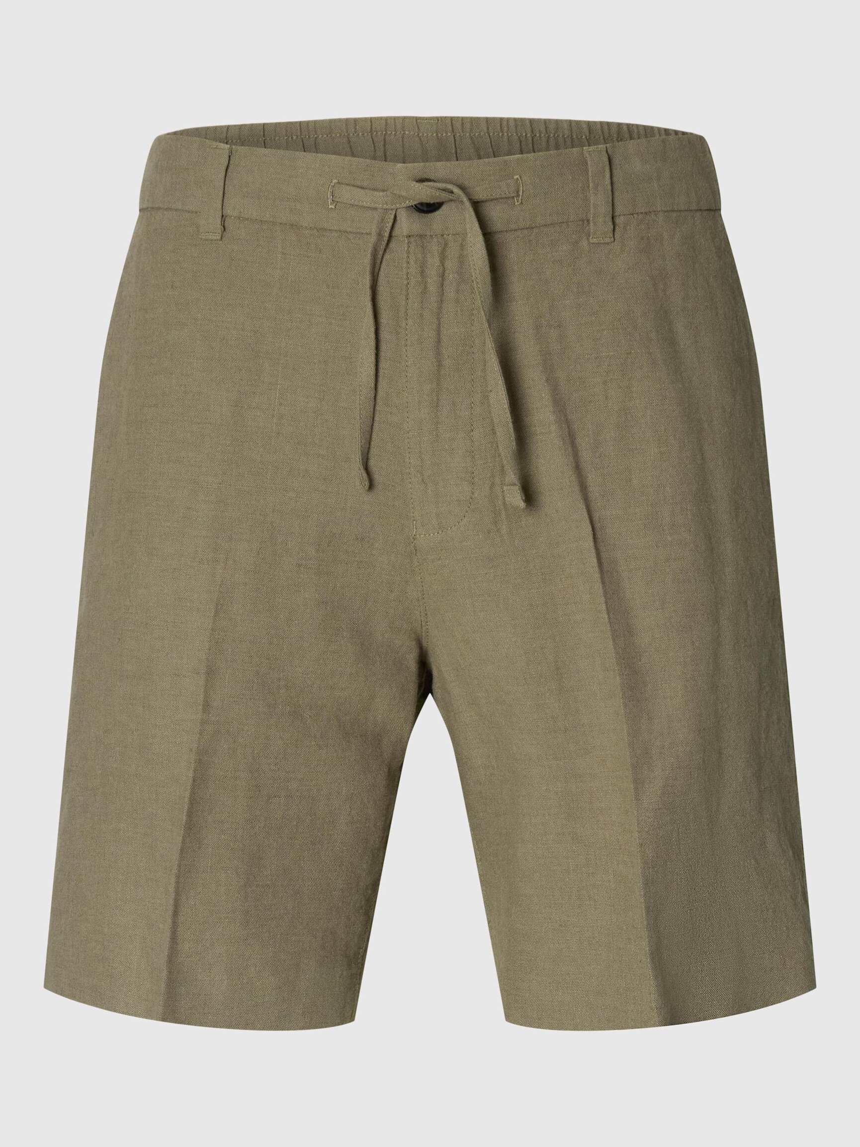 REGULAR FIT LINEN-BLEND SHORTS