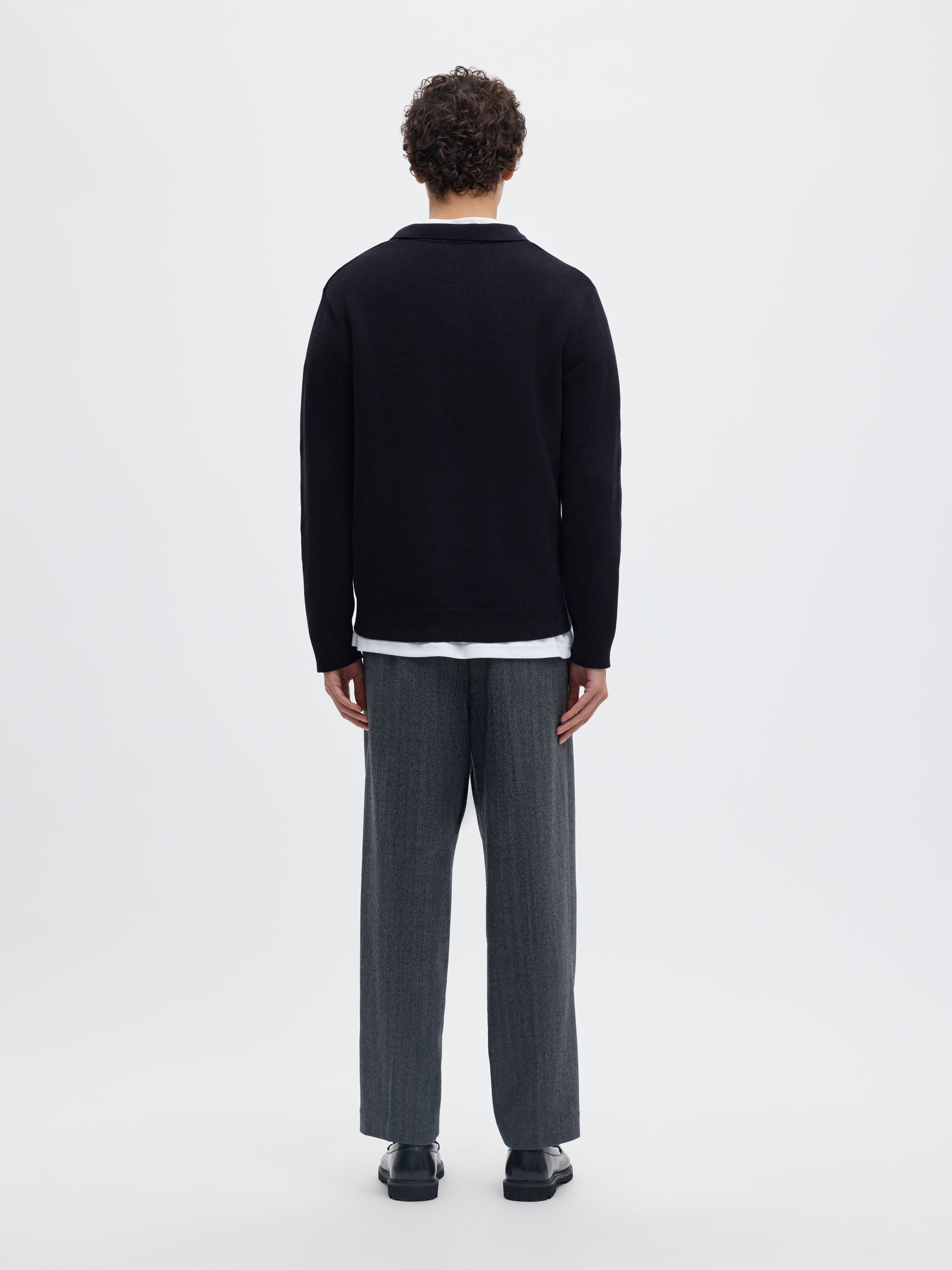 STRUCTURED COTTON POLO SHIRT