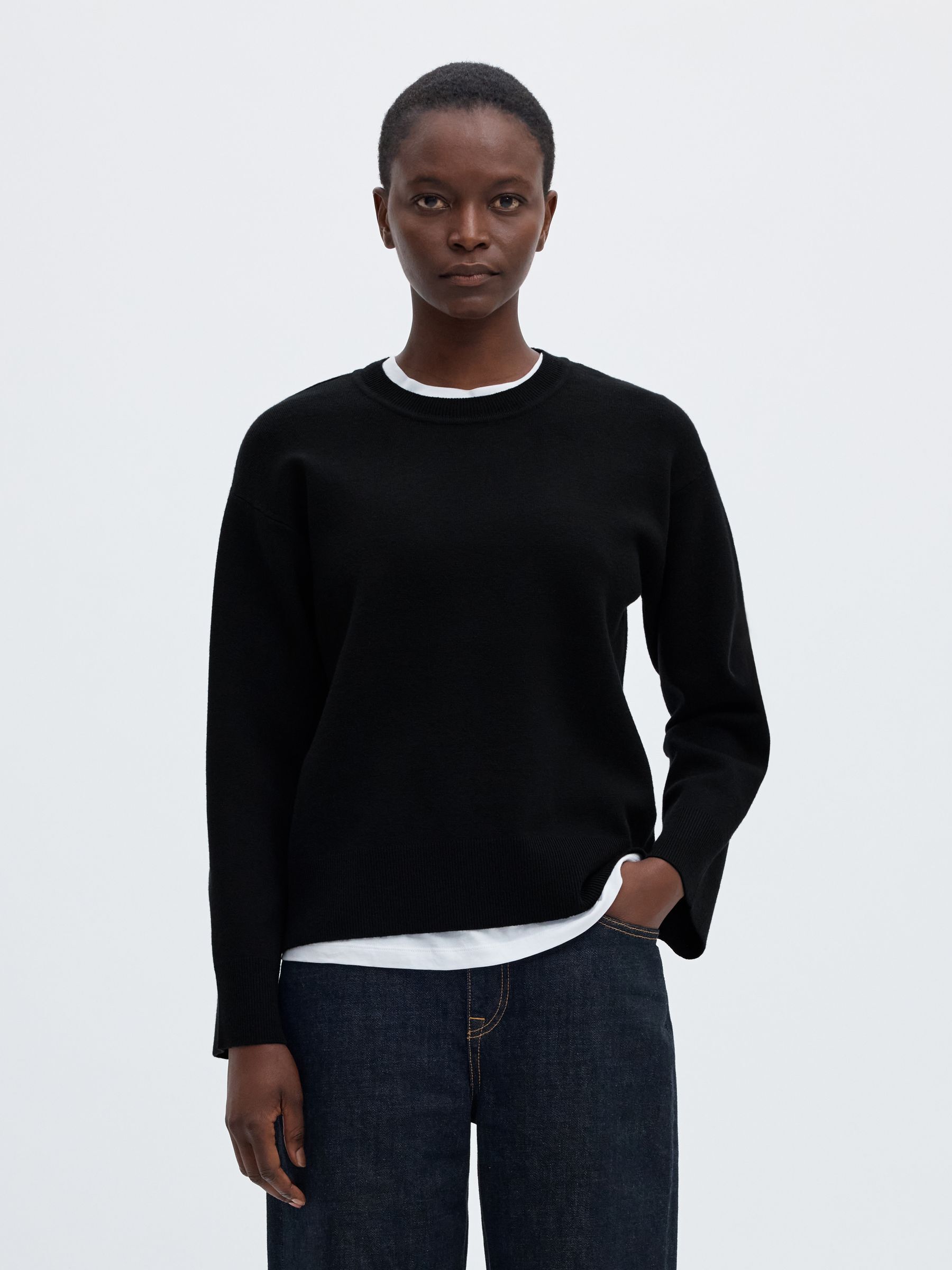 VISCOSE BLEND KNITTED JUMPER