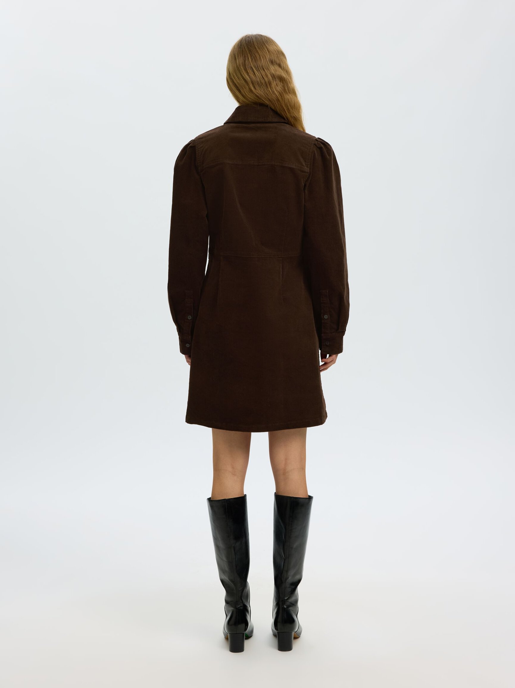 COTTON CORDUROY MINI DRESS