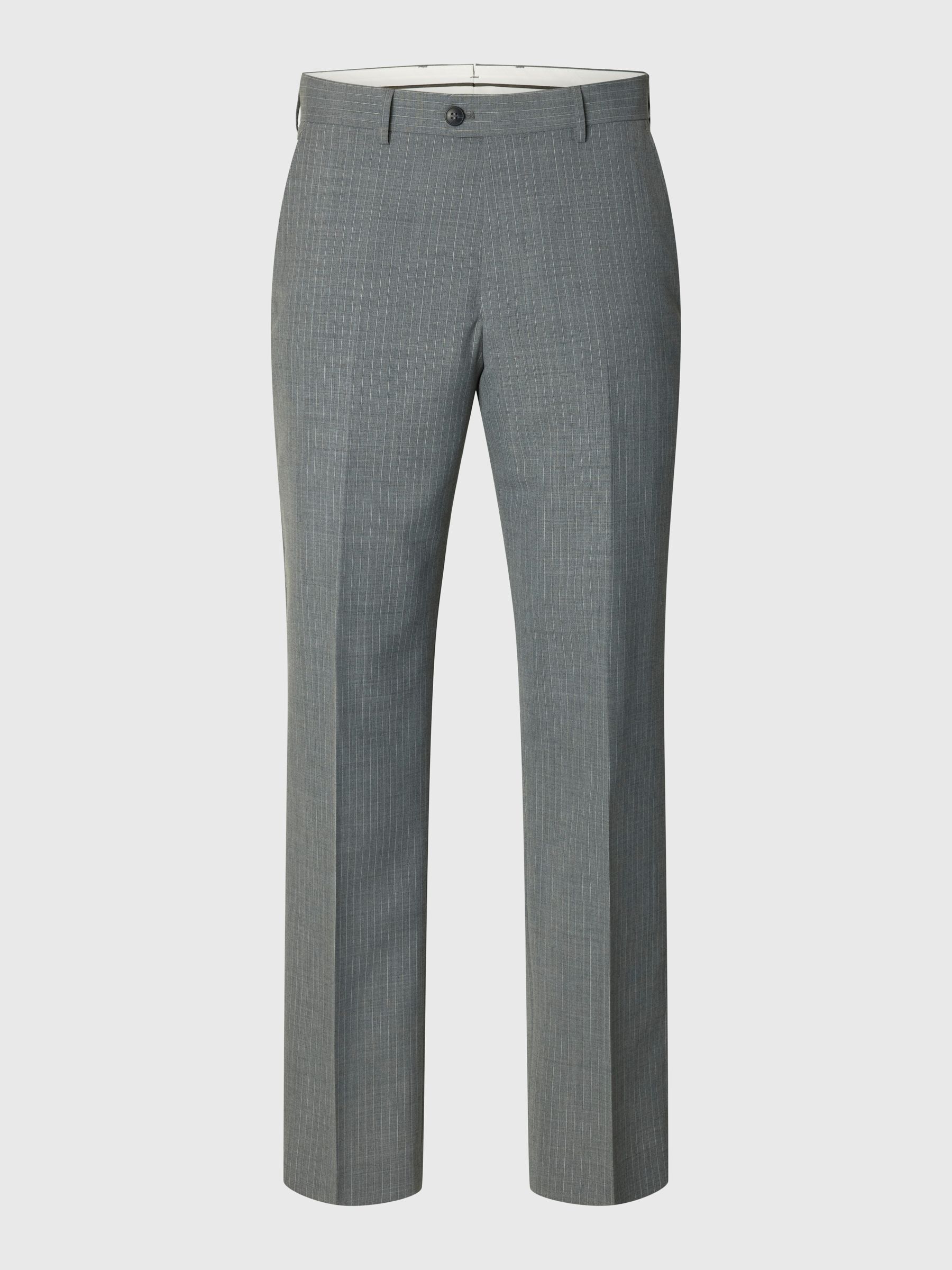 WOOL BLEND REGULAR SUIT TROUSERS