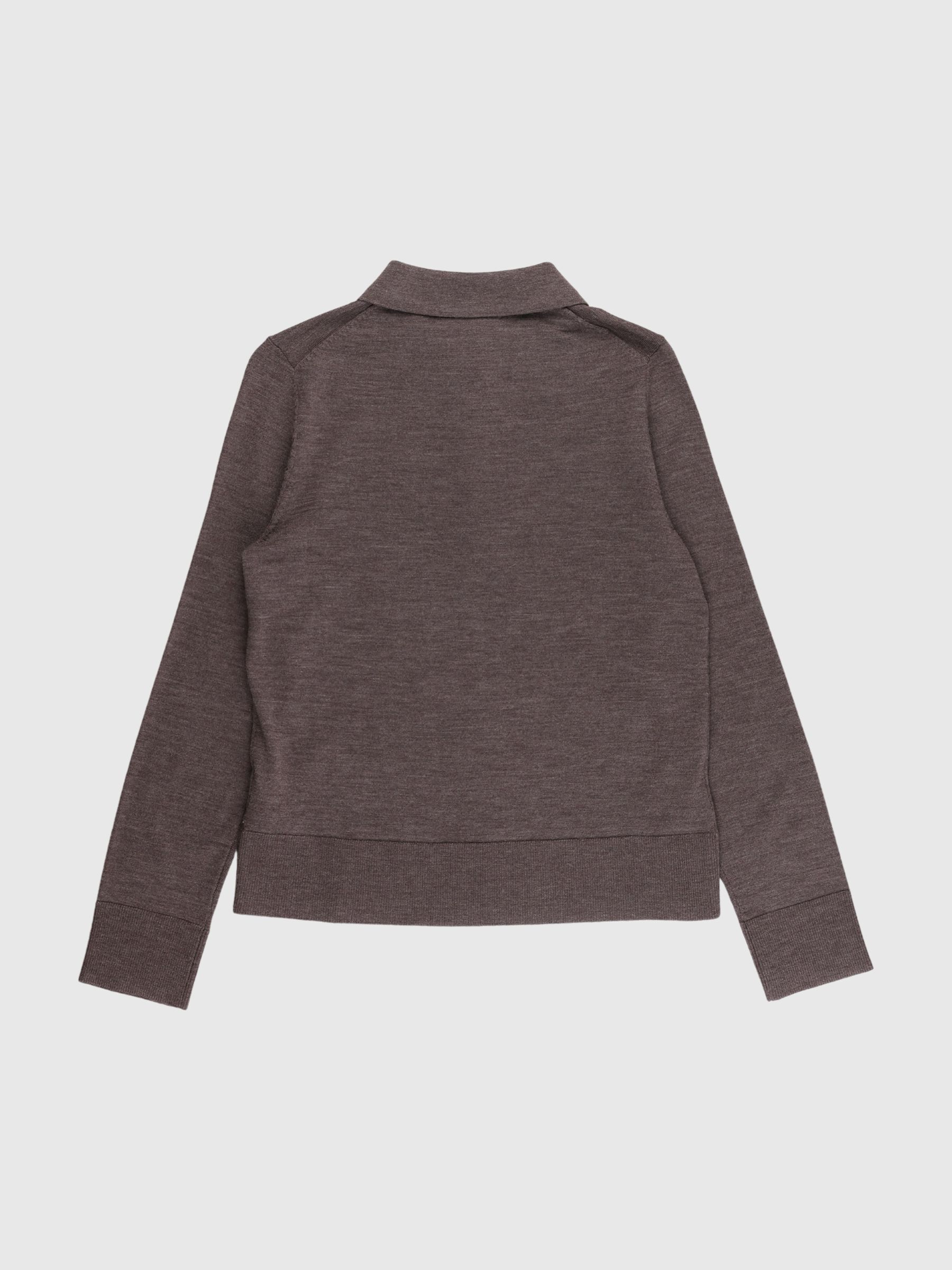 100% MERINO WOOL LONG-SLEEVED POLO