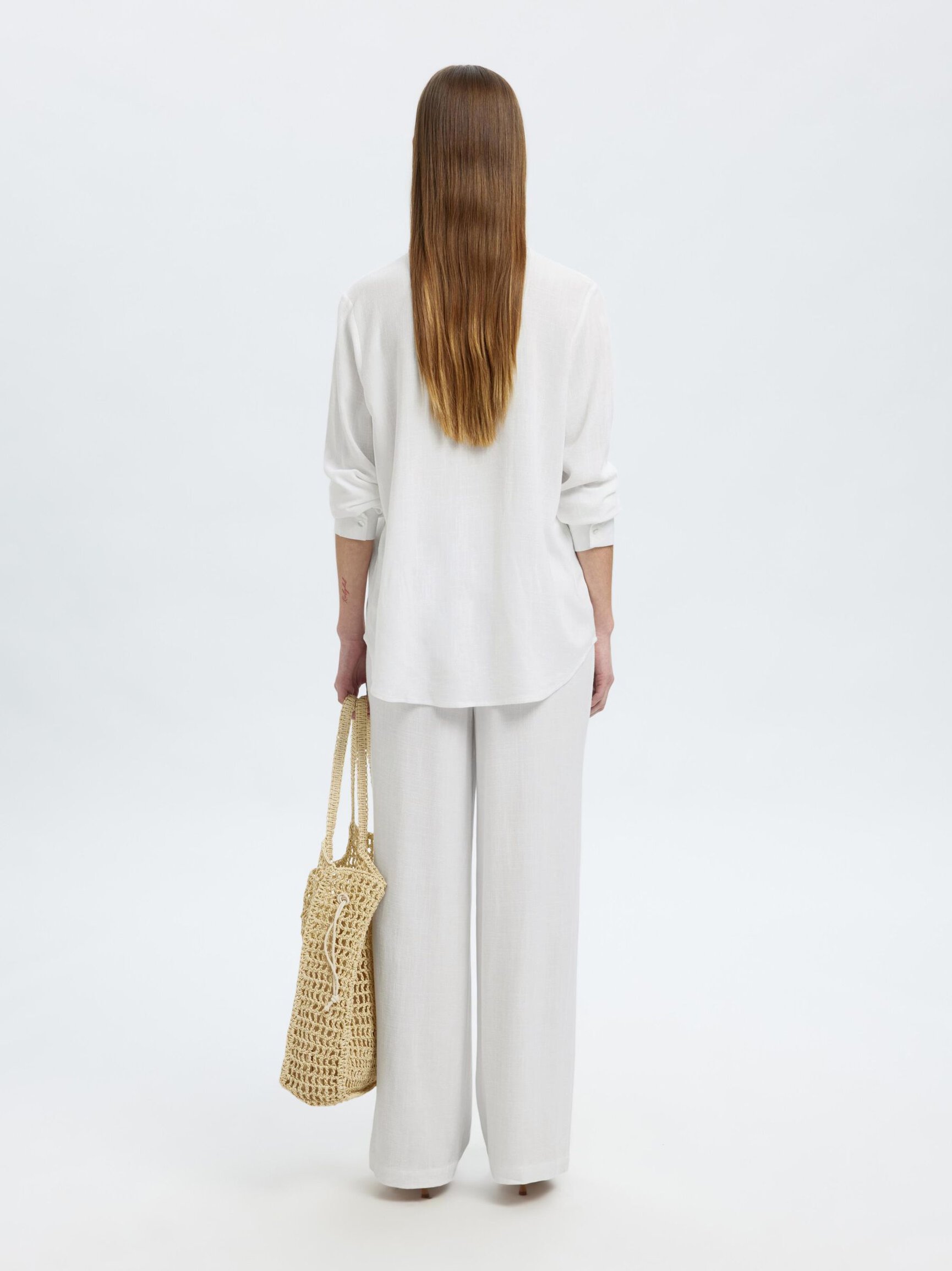 VISCOSE BLEND TROUSERS