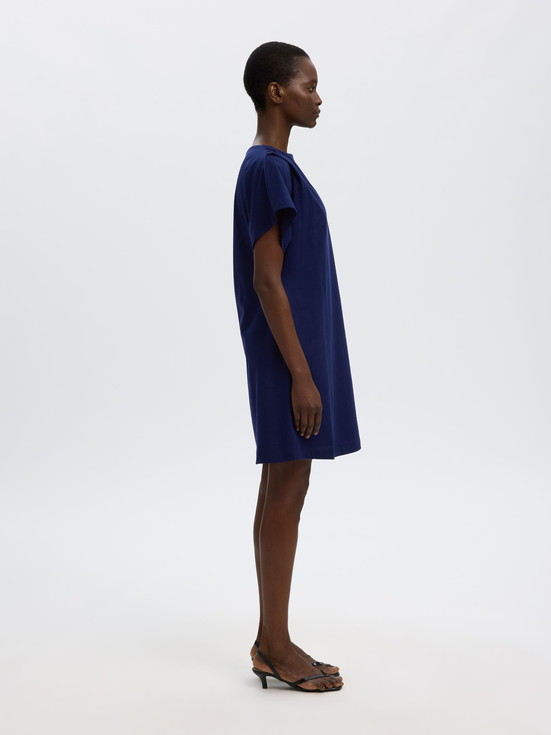 COTTON SHORT SLEEVED MINI DRESS