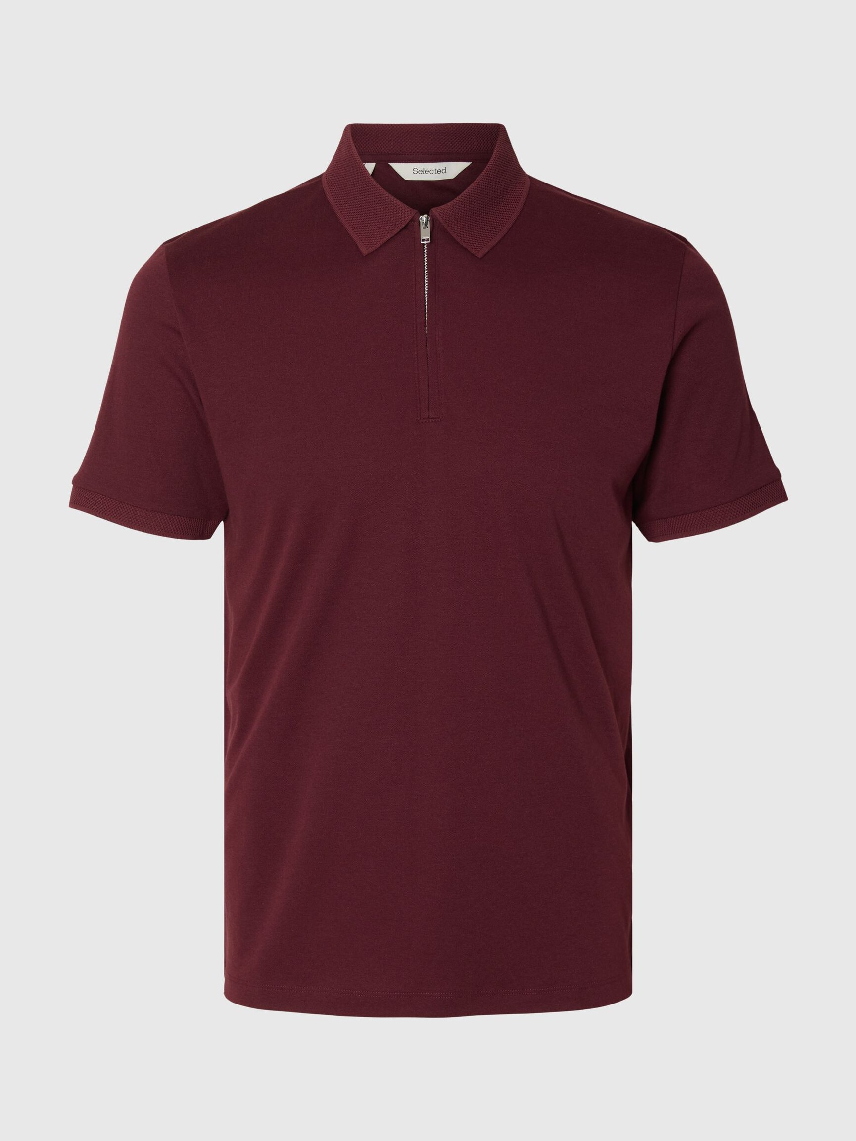 ZIPPER KNITTED POLO SHIRT