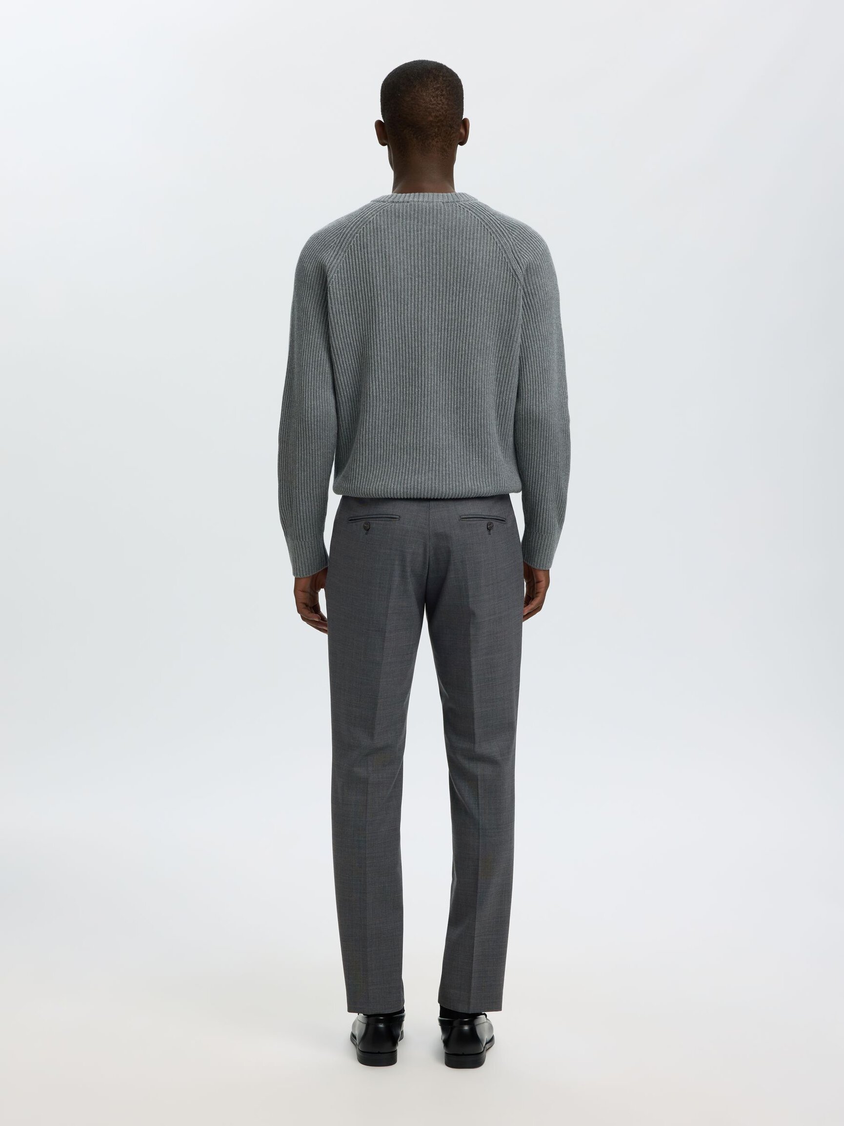 WOOL BLEND SUIT TROUSERS