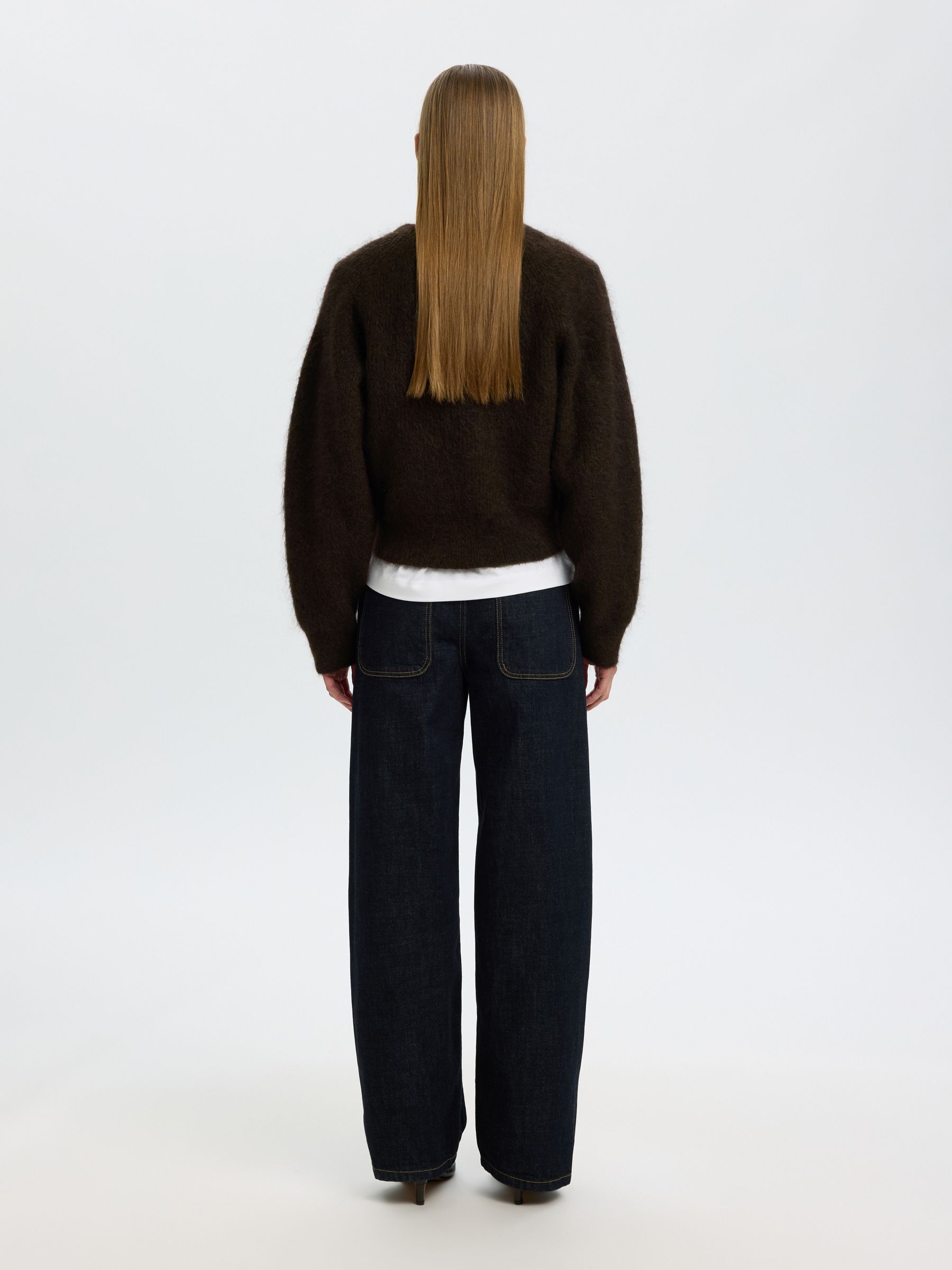 MOHAIR BLEND KNITTED JUMPER