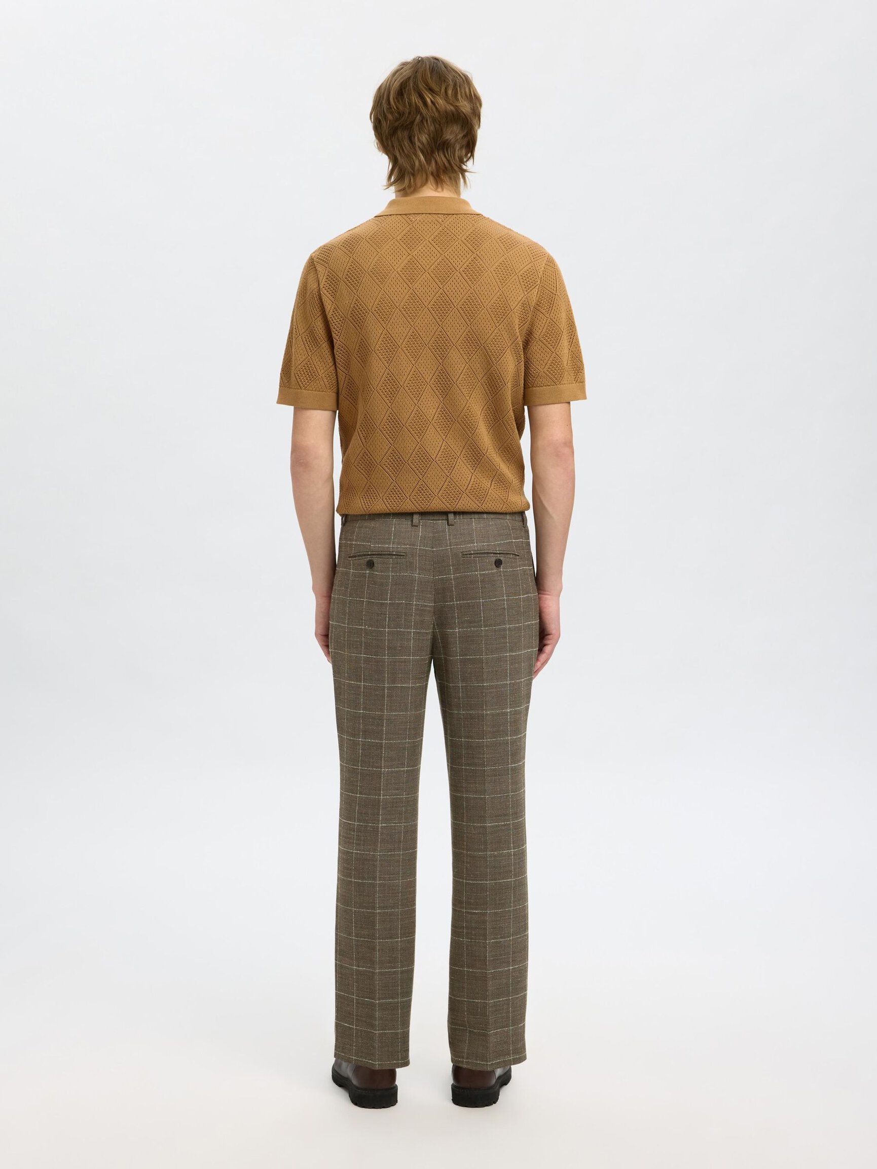 WOOL BLEND SUIT TROUSERS