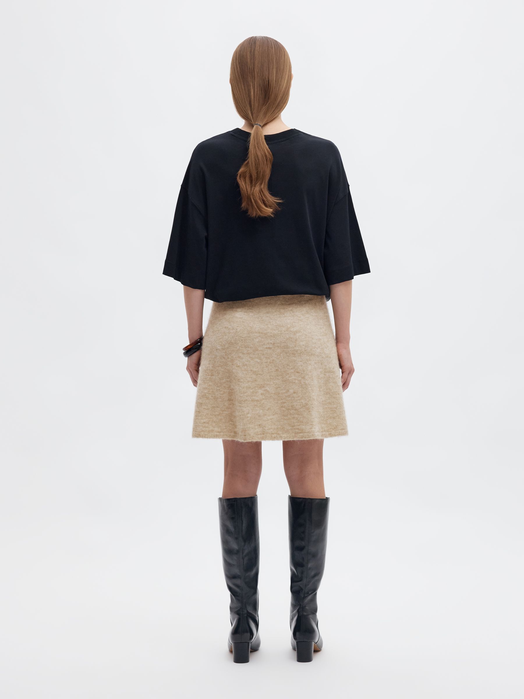 BRUSHED KNITTED SKIRT