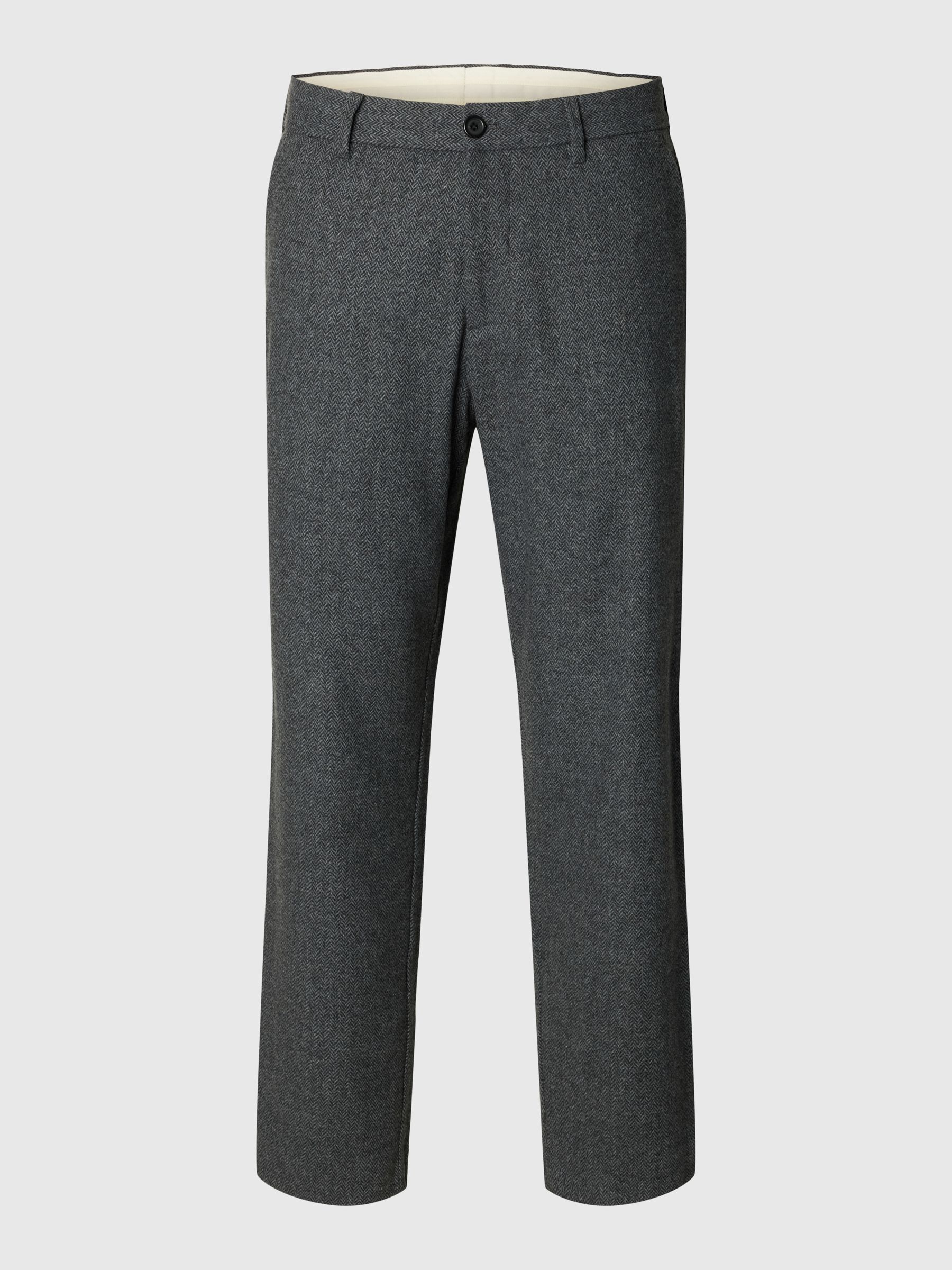 LAINE MÉLANGÉE PANTALON À COUPE EFFILÉE