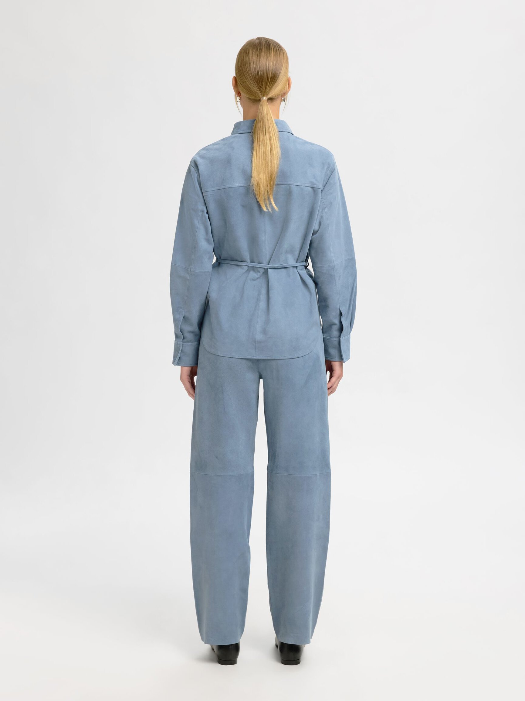 SUEDE LONG SLEEVED SHIRT