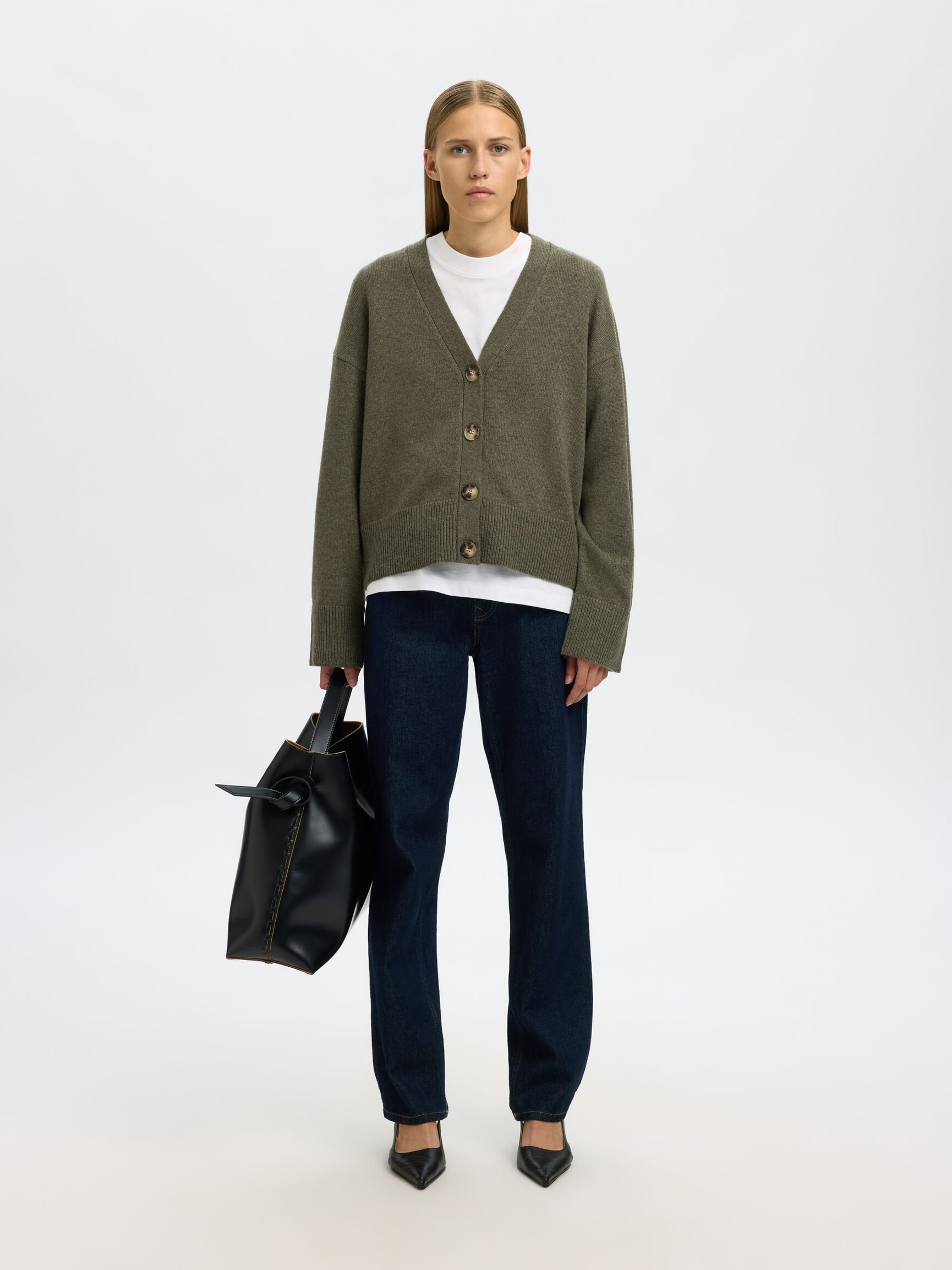 ULDBLANDING STRIKKET CARDIGAN