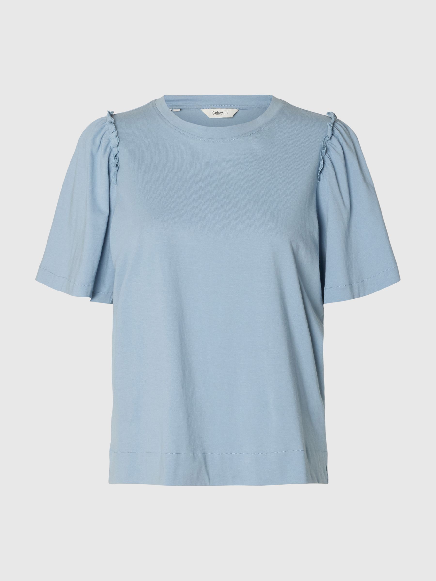 RUFFLED COTTON T-SHIRT