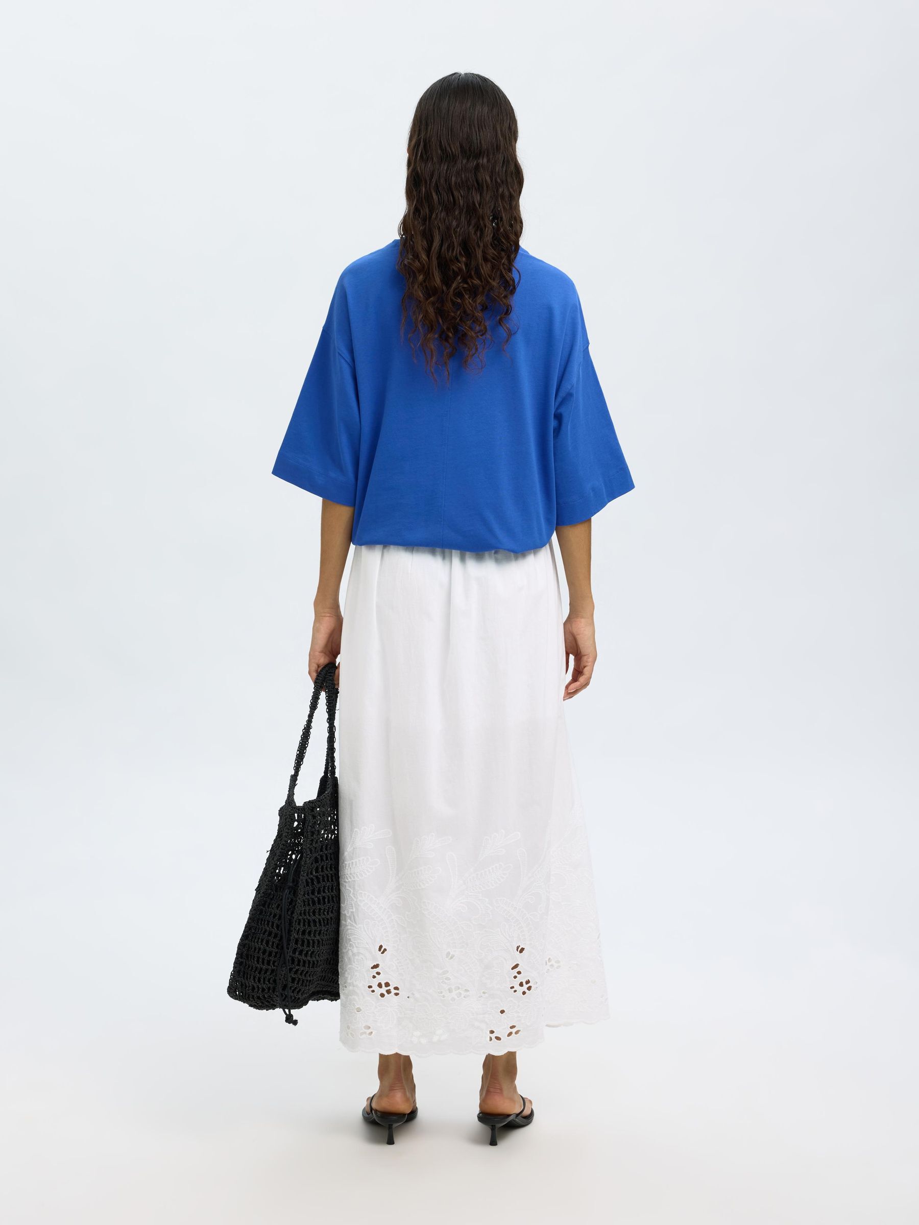 BRODERIE ANGLAISE MAXI SKIRT
