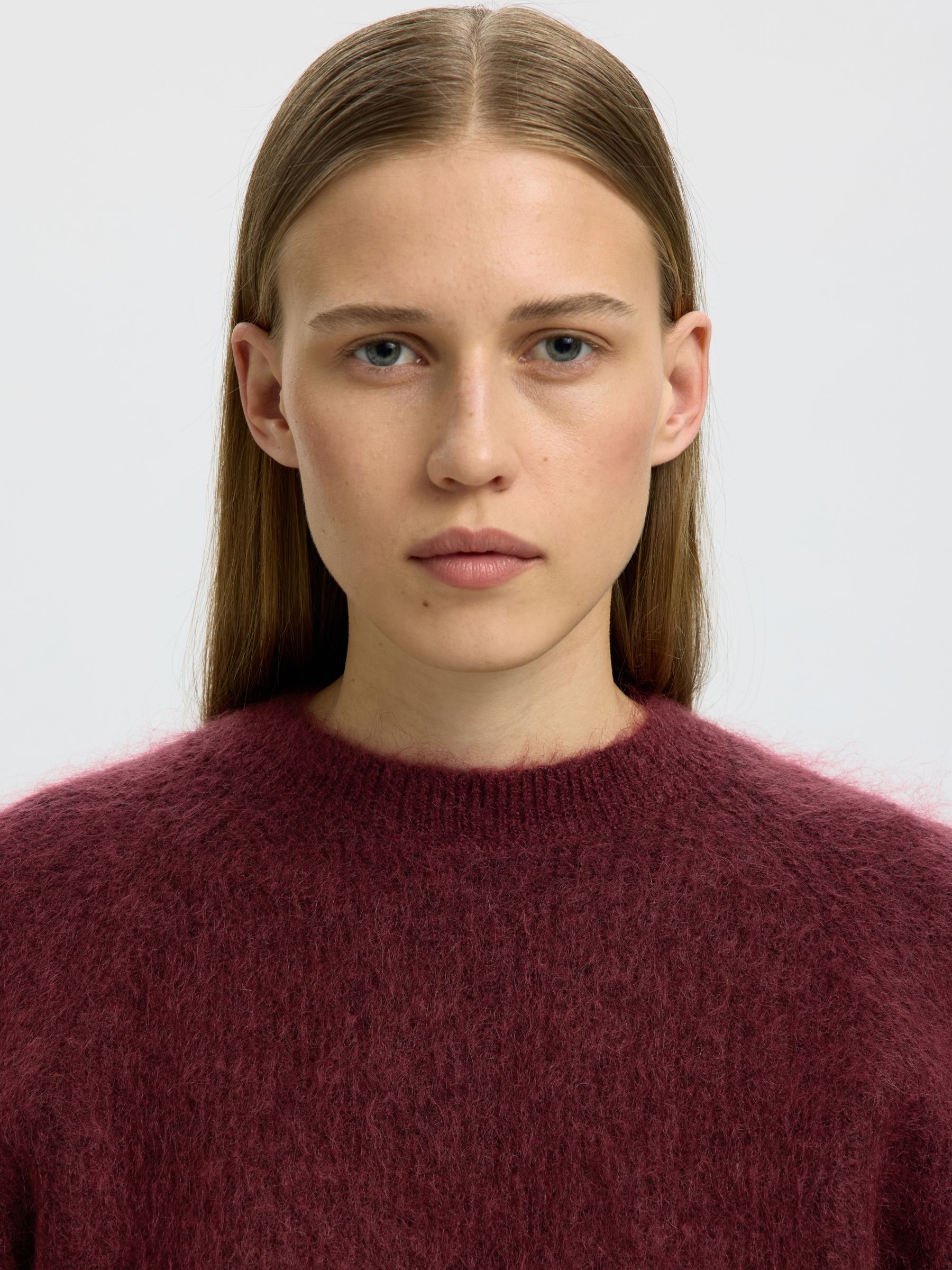 MOHAIR BLEND KNITTED JUMPER