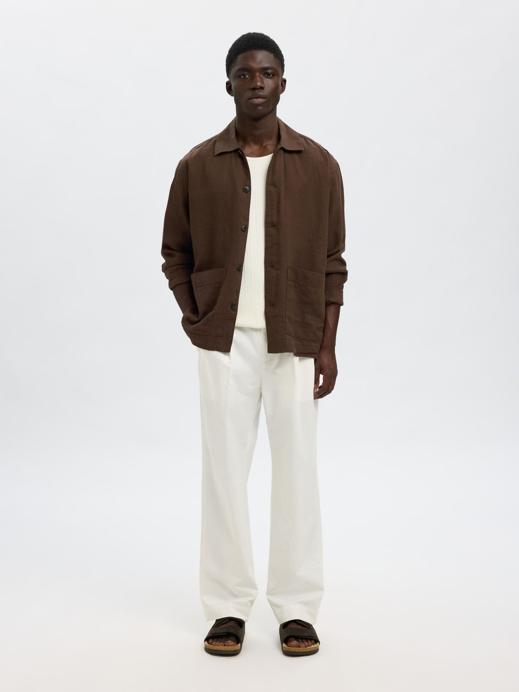 PLEATED LOOSE-FIT TROUSERS