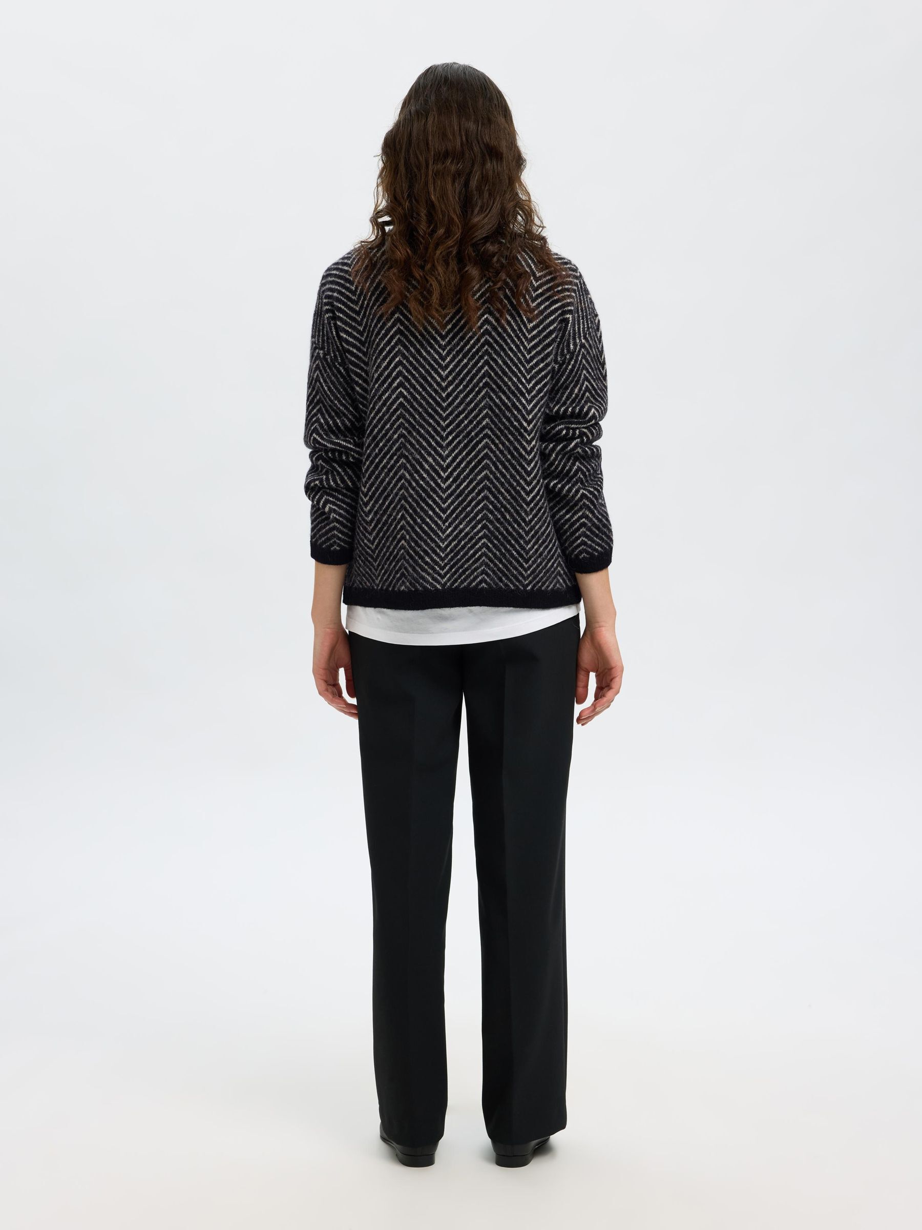 HERRINGBONE WOOL BLEND JUMPER