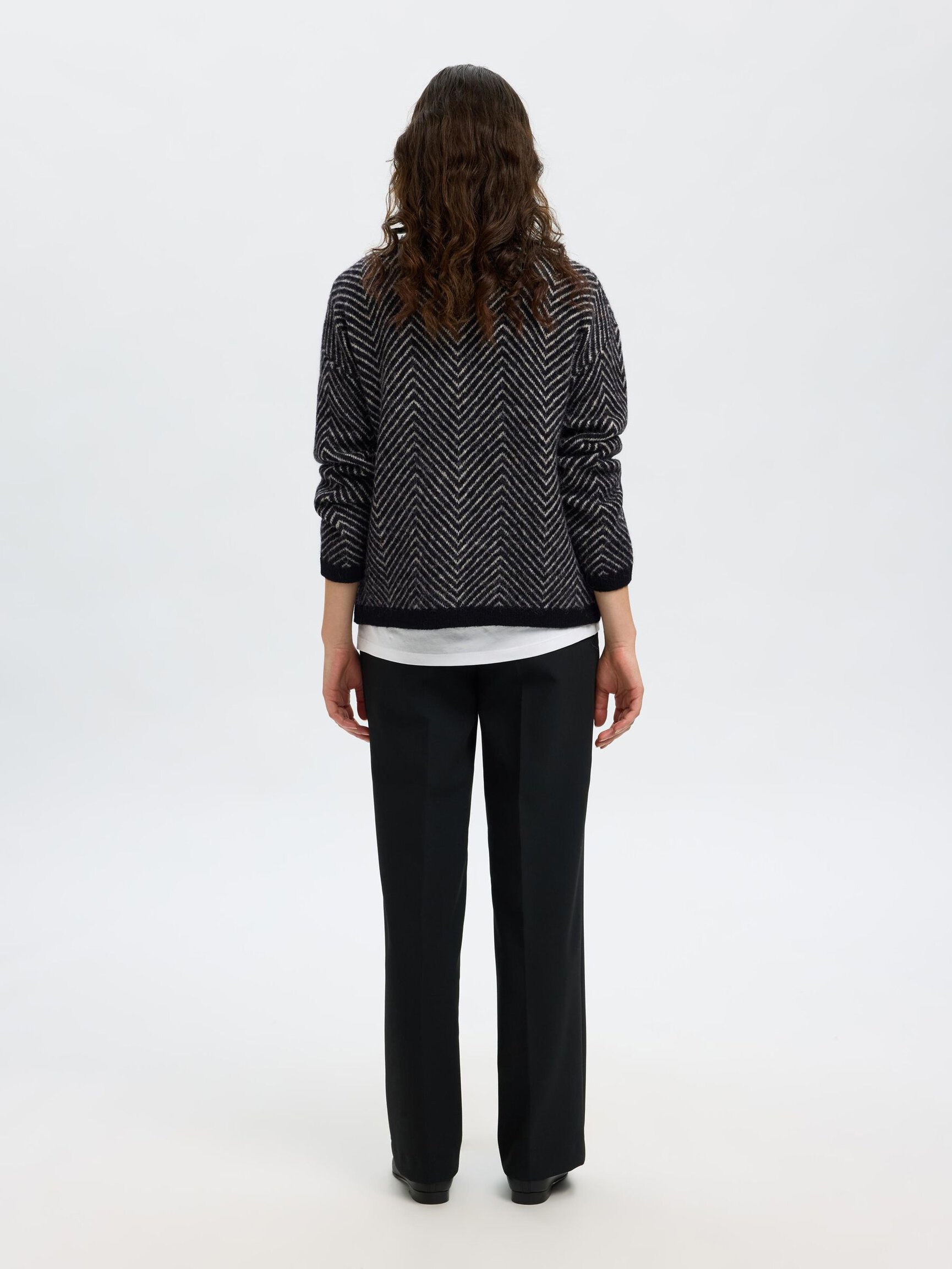 HERRINGBONE WOOL BLEND JUMPER