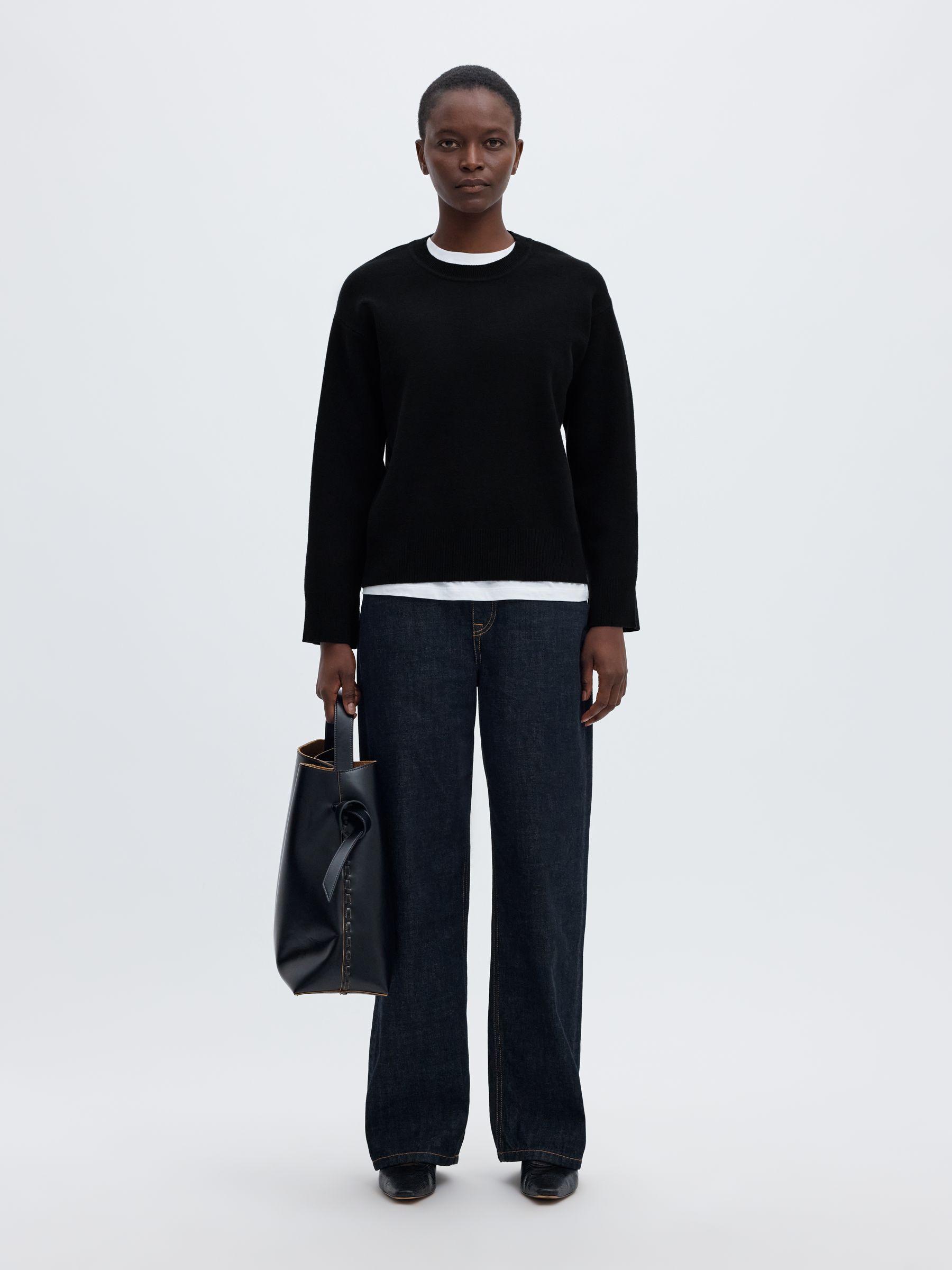 VISCOSE BLEND KNITTED JUMPER