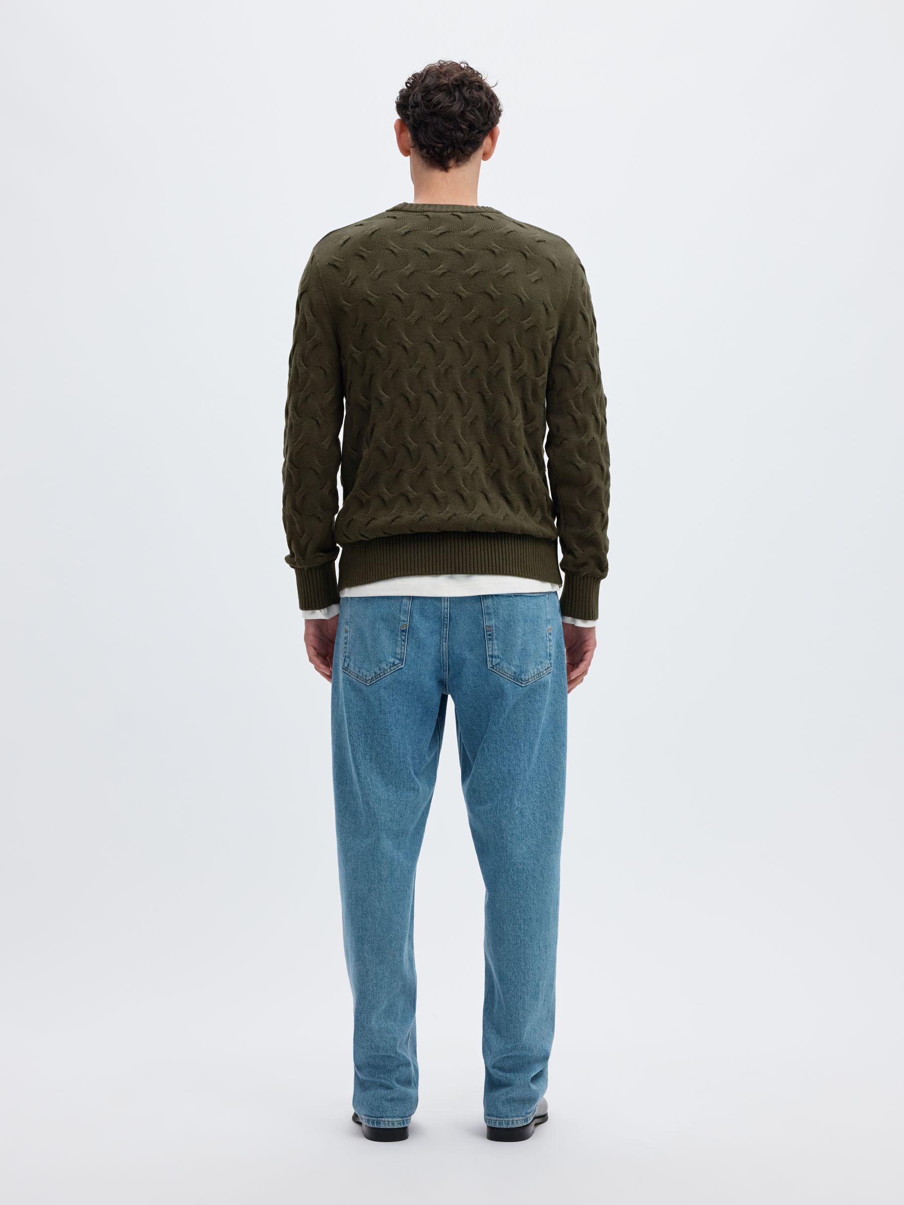 CABLE KNIT CREWNECK JUMPER