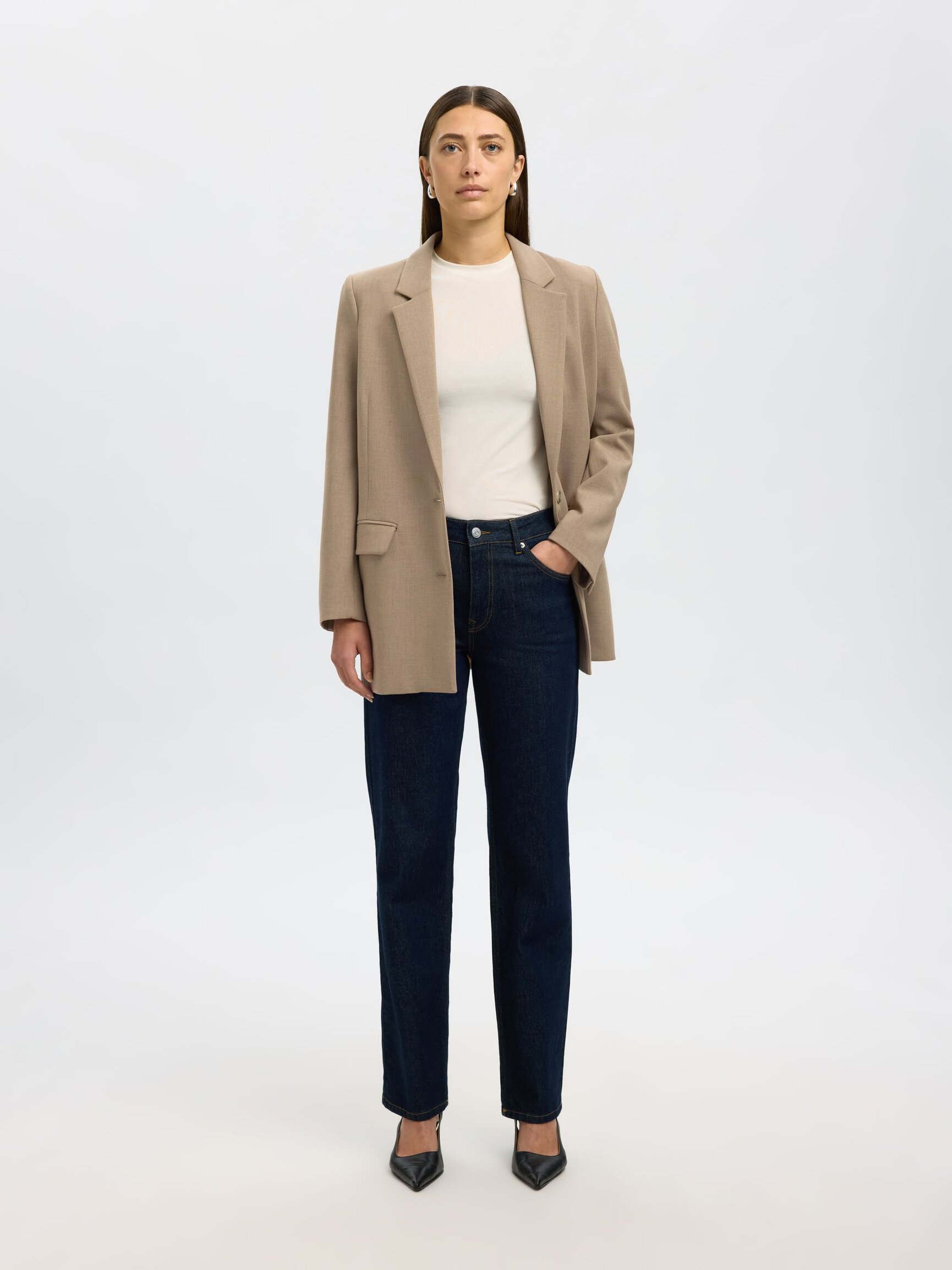 VISCOSE BLEND RELAXED BLAZER