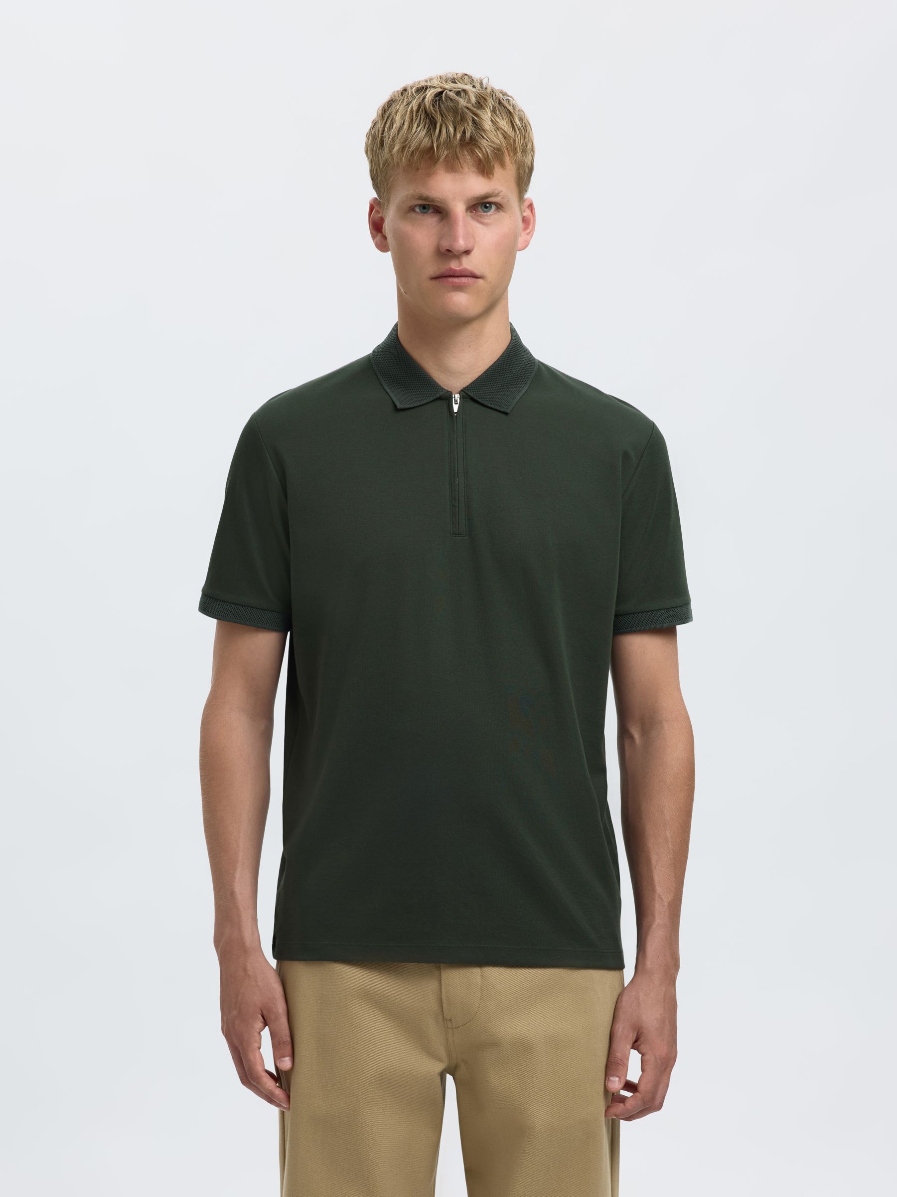 ZIPPER POLO SHIRT