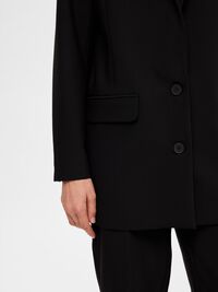 LANGER RELAXED FIT EINREIHIGER BLAZER, Black, highres