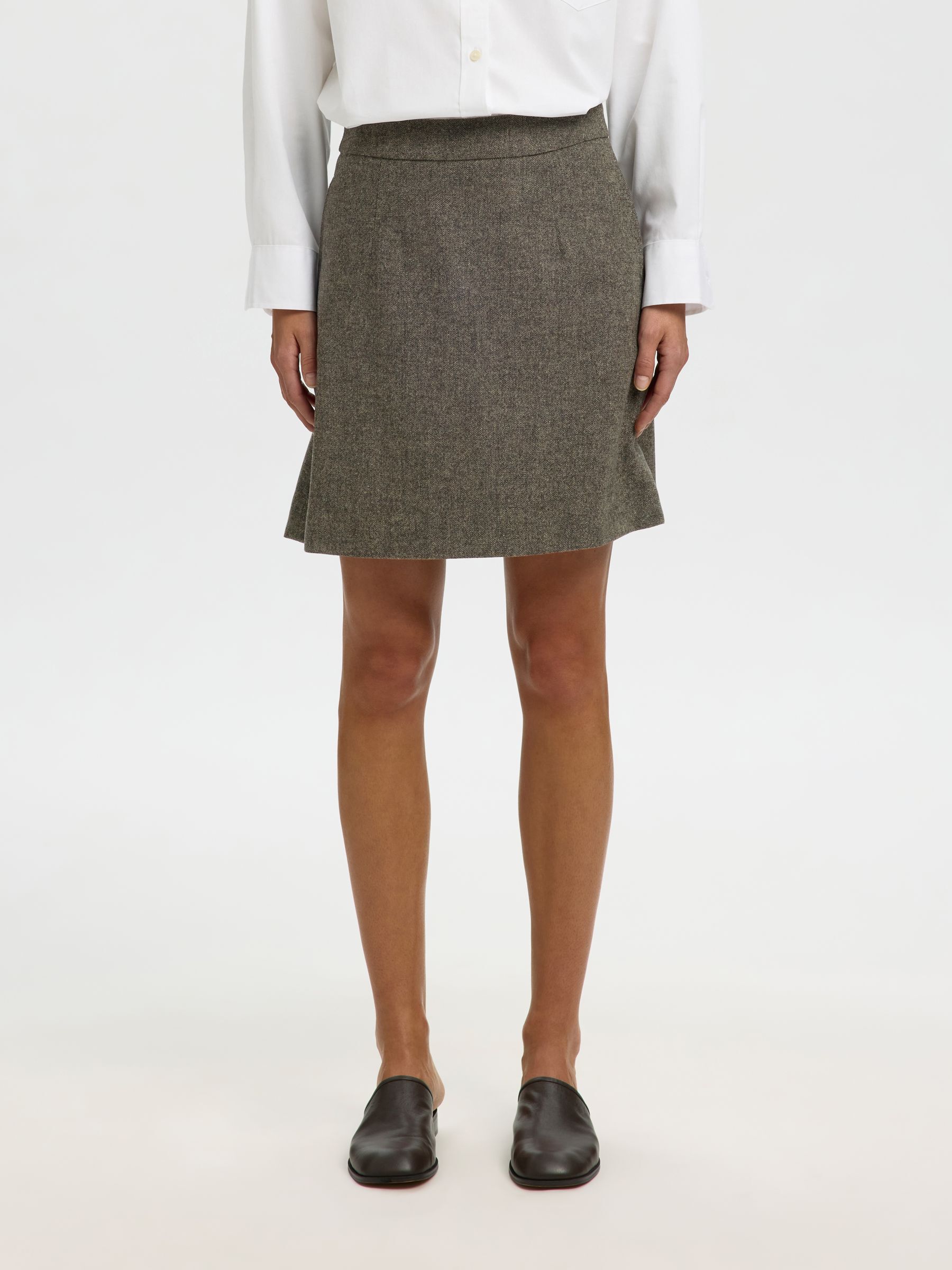 WOOL BLEND MINI SKIRT