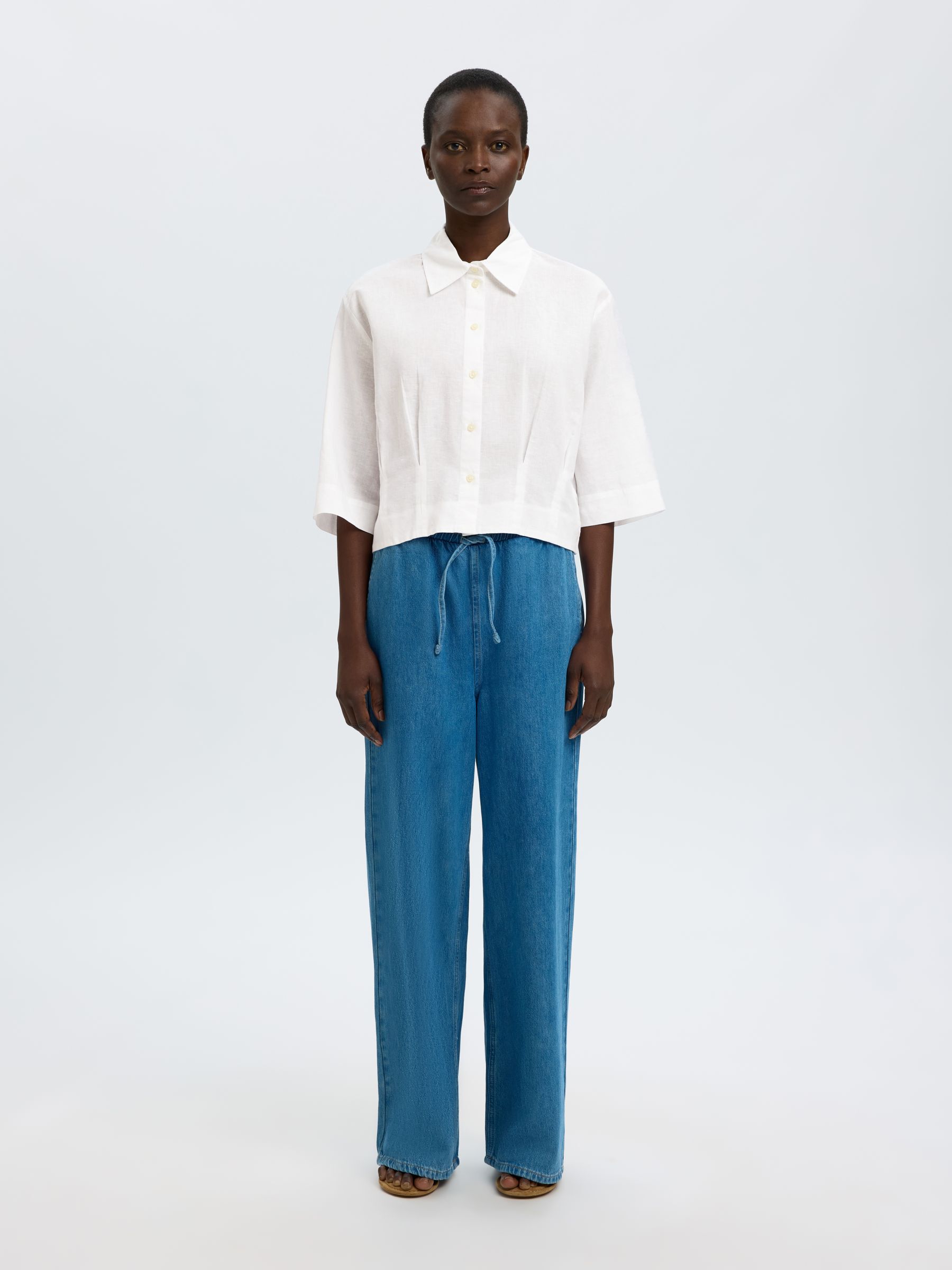 HØRBLANDING KORTÆRMET SKJORTE