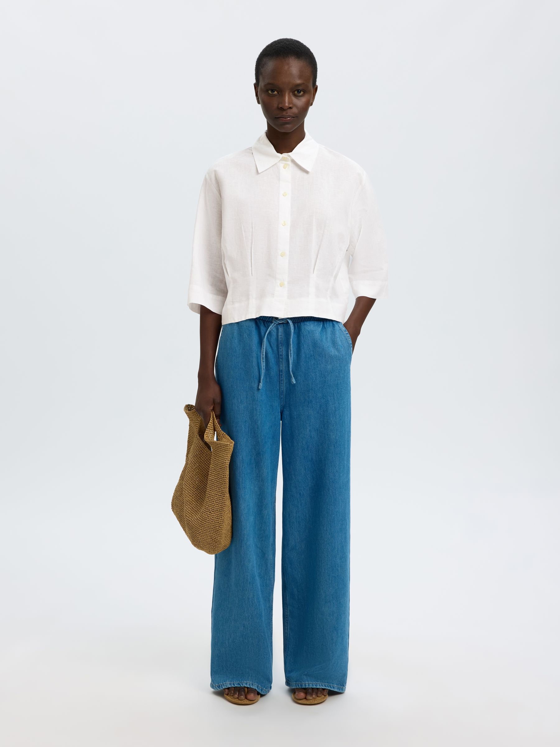 HØRBLANDING KORTÆRMET SKJORTE