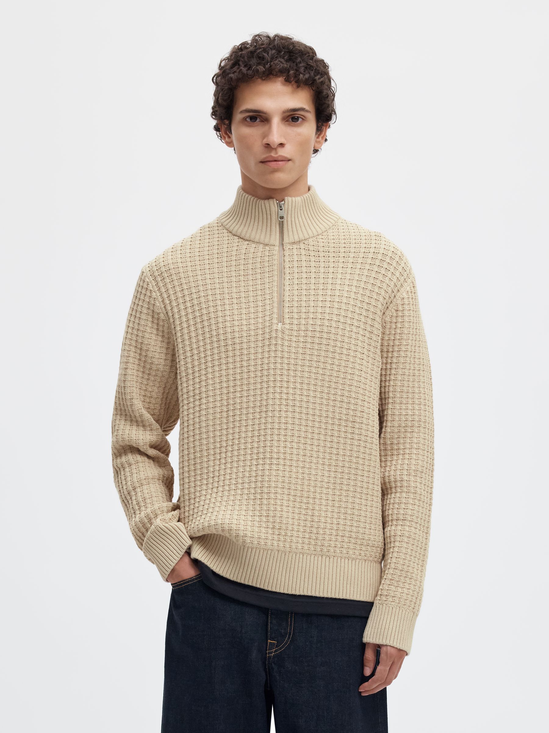 ORGANIC COTTON HALF-ZIP JUMPER