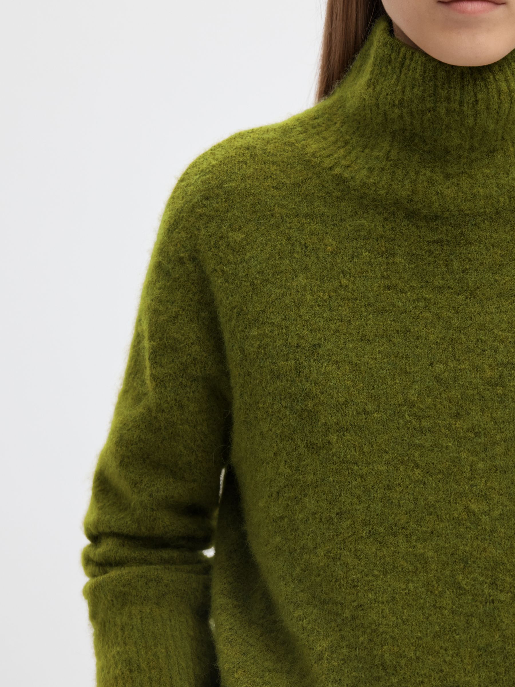 WOOL BLEND HIGH-NECK JUMPER