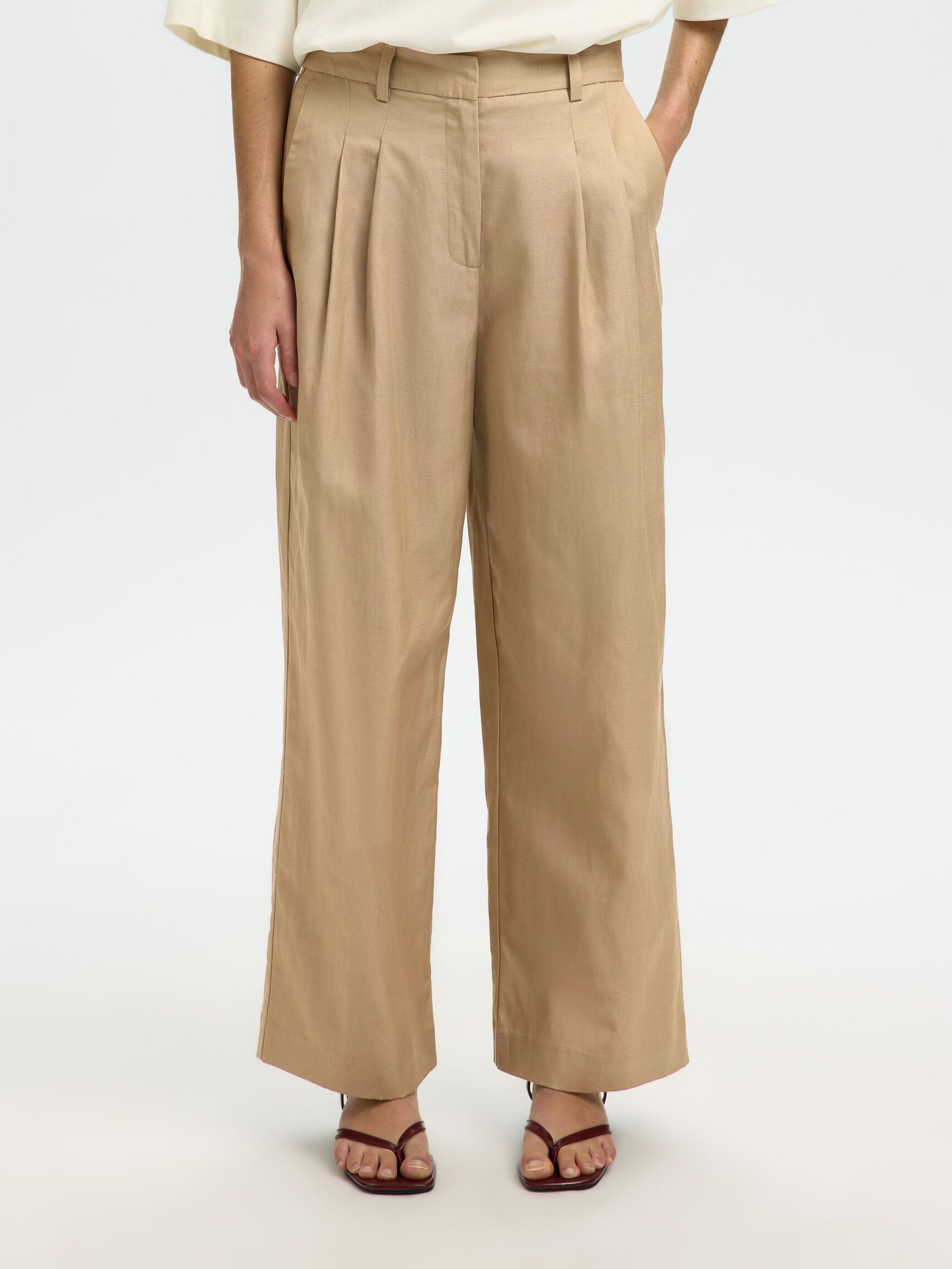 HIGH WAIST WIDE-LEG TROUSERS