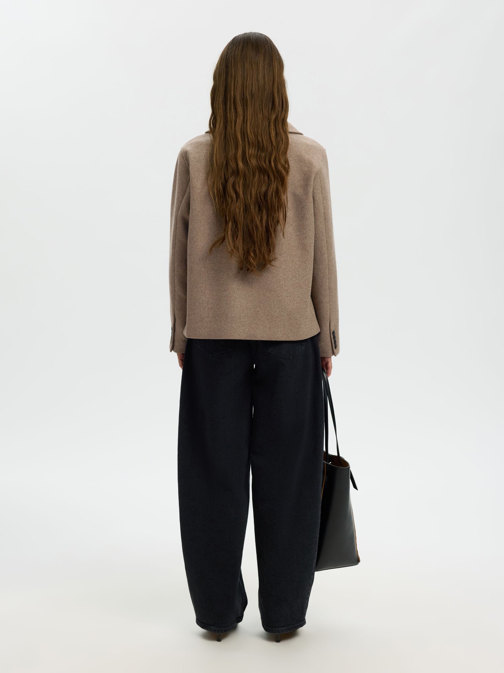 WOOL BLEND DOUBLE-BREASTED JACKET