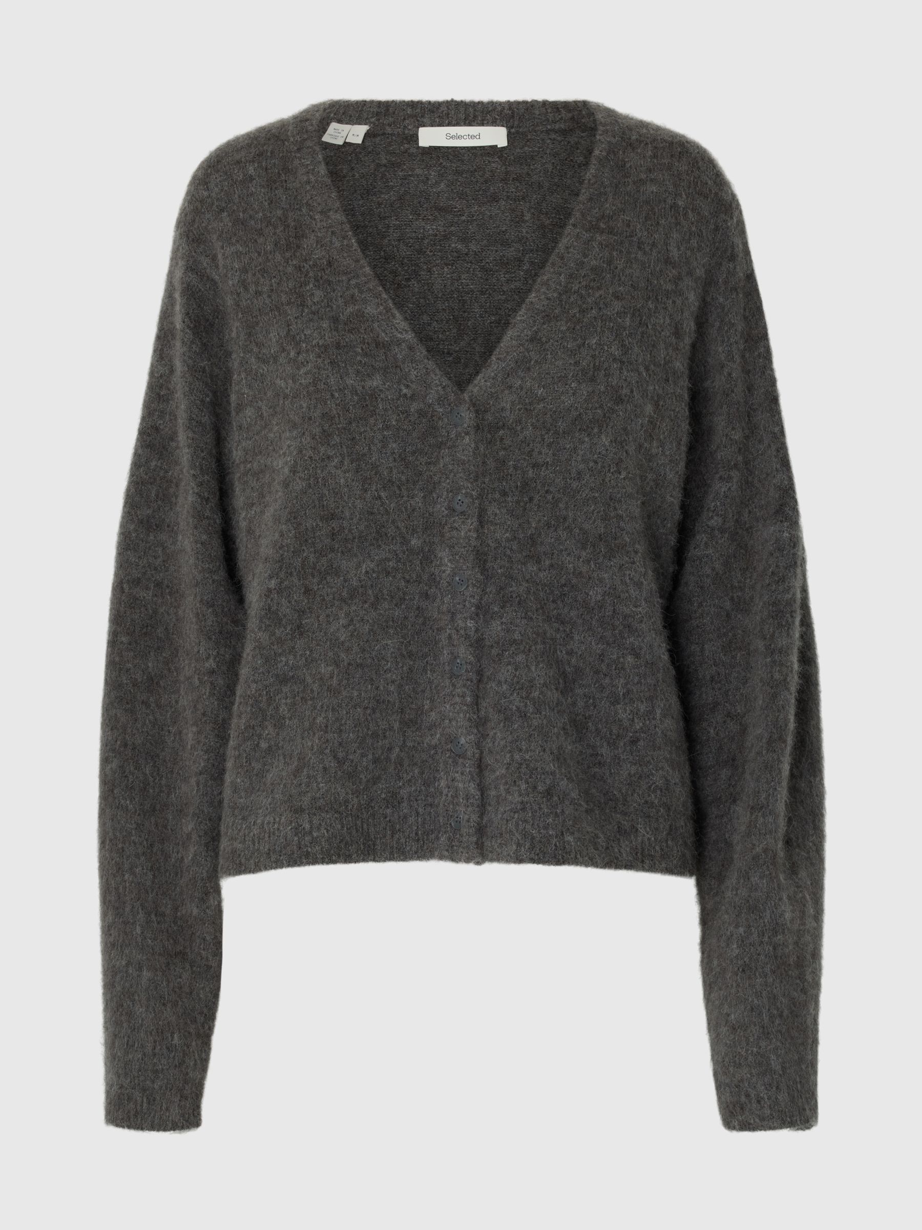BRUSHED V-AUSSCHNITT STRICKJACKE