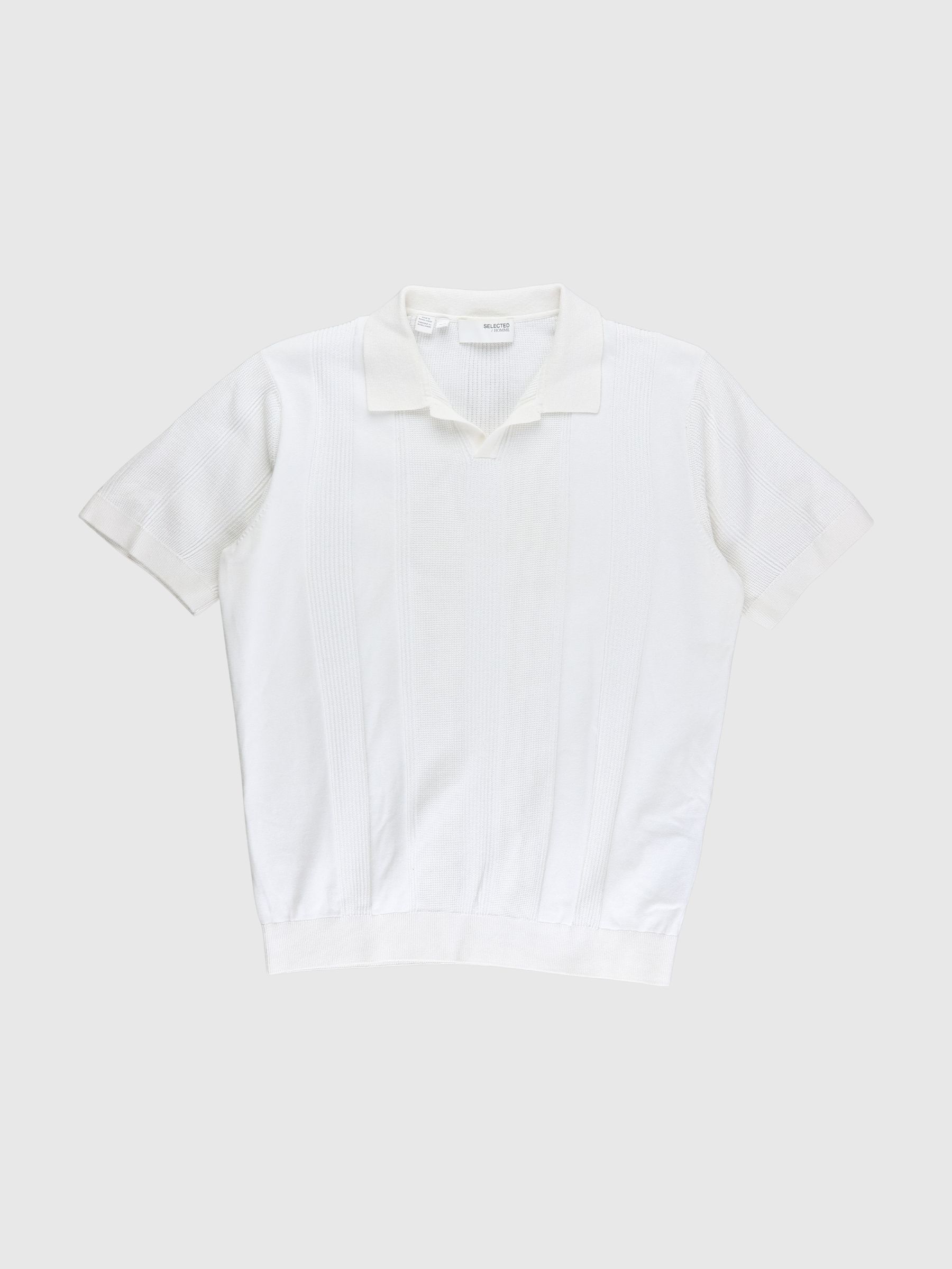 SHORT SLEEVED KNITTED POLO SHIRT