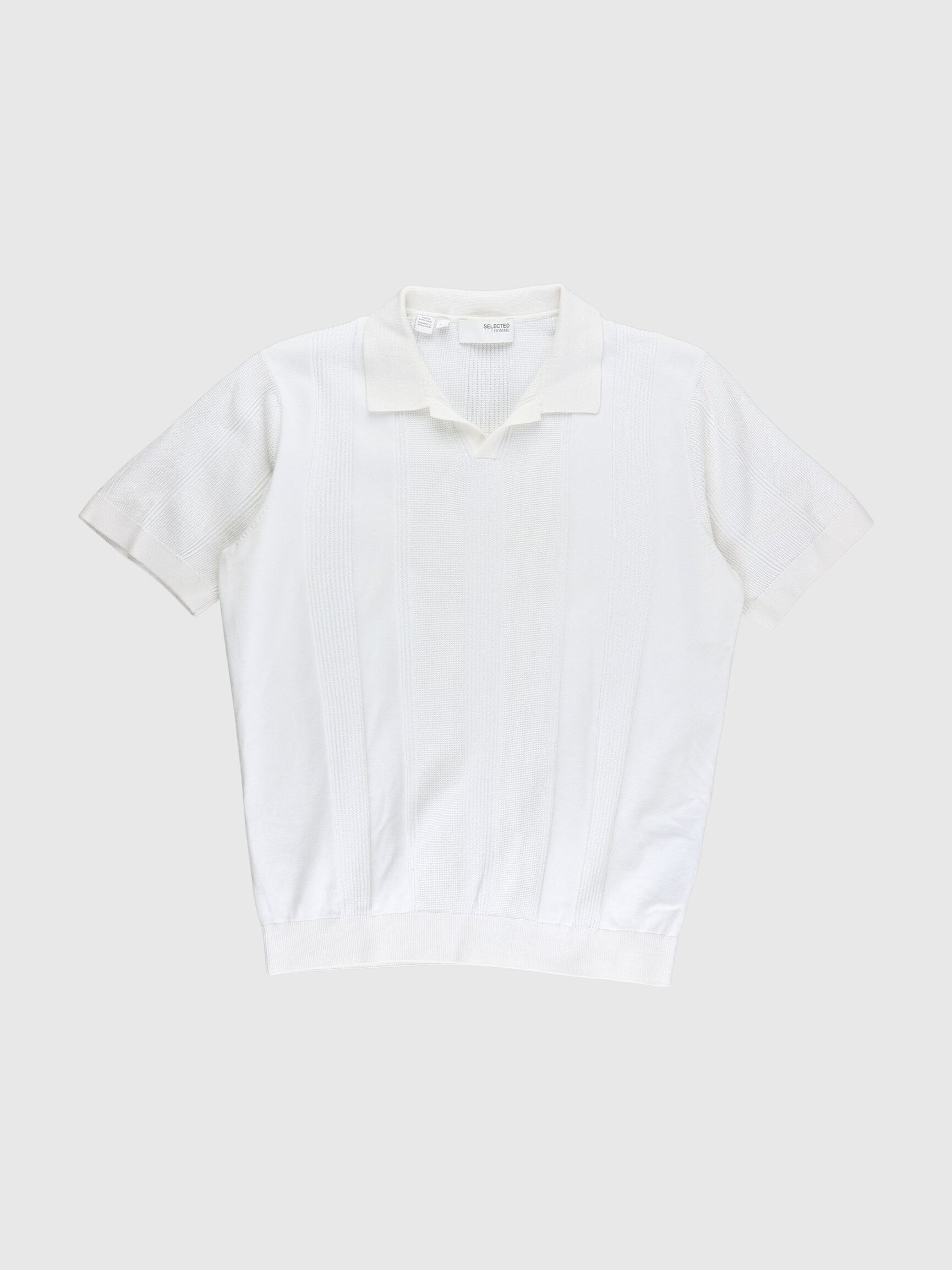 SHORT SLEEVED KNITTED POLO SHIRT