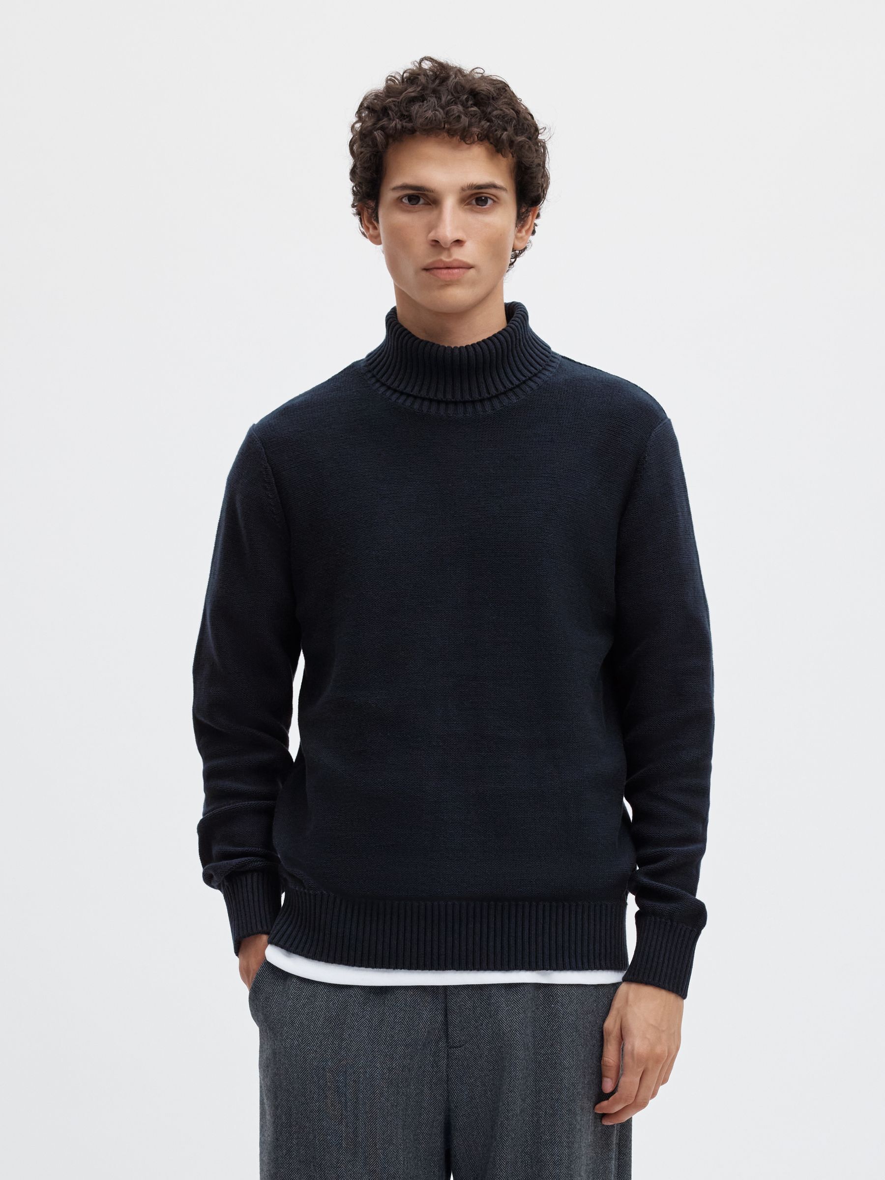 COTTON ROLL NECK JUMPER
