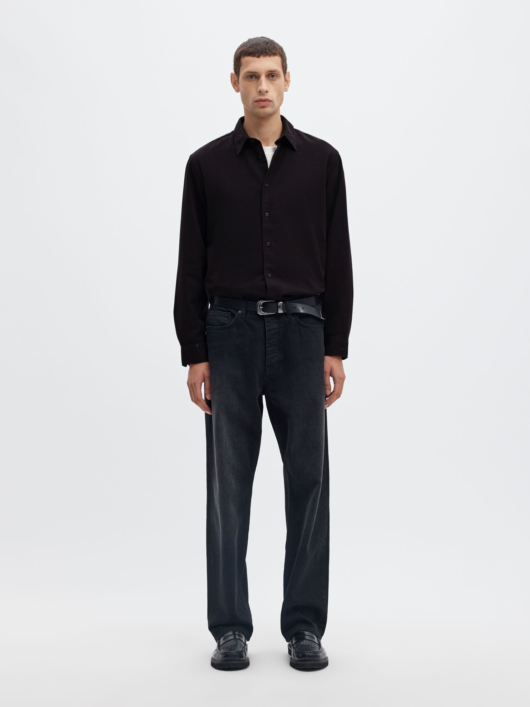BRUSHED ORGANIC COTTON LONG SLEEVED SHIRT