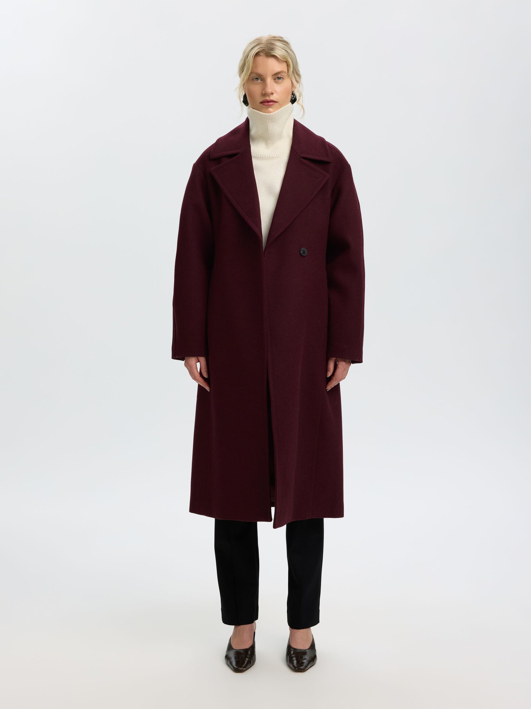 WOOL BLEND LONG COAT