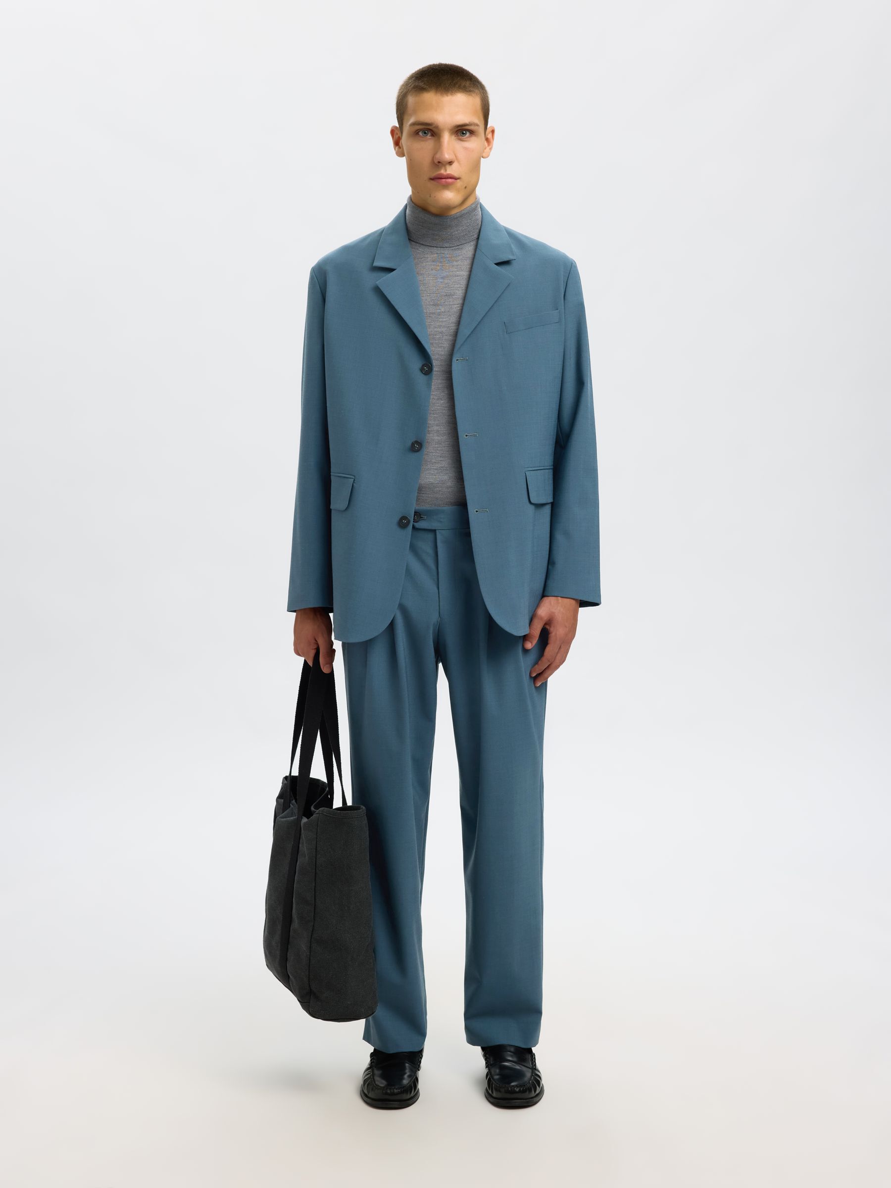 RELAXED FIT SUIT TROUSERS