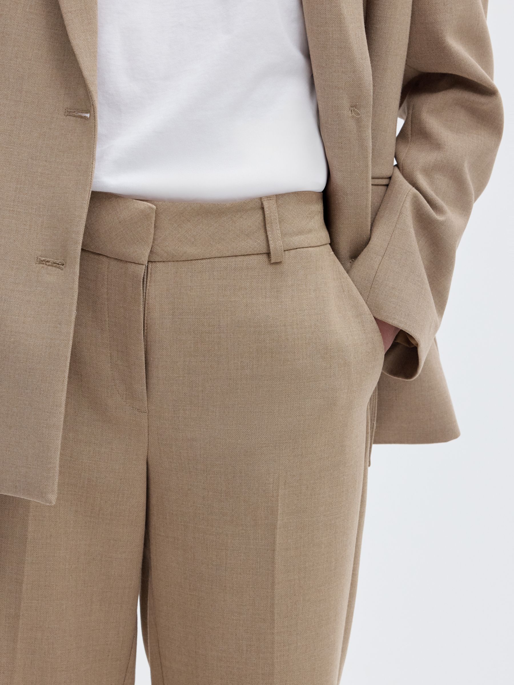 VISCOSE BLEND CROPPED TROUSERS