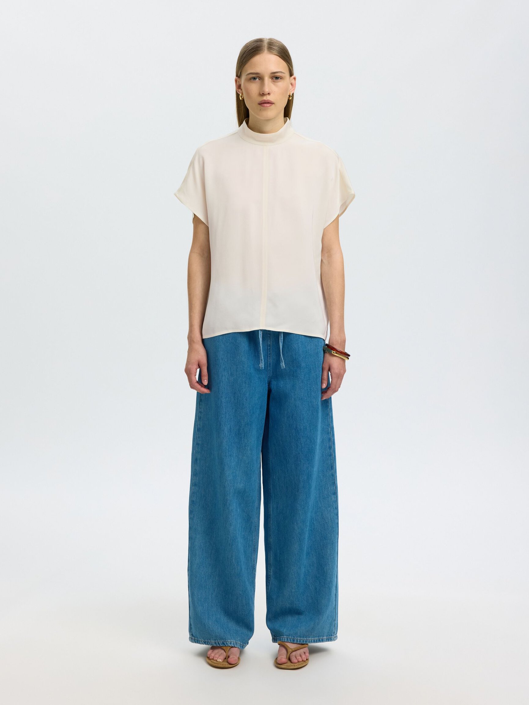 VISCOSE SHORT SLEEVED TOP