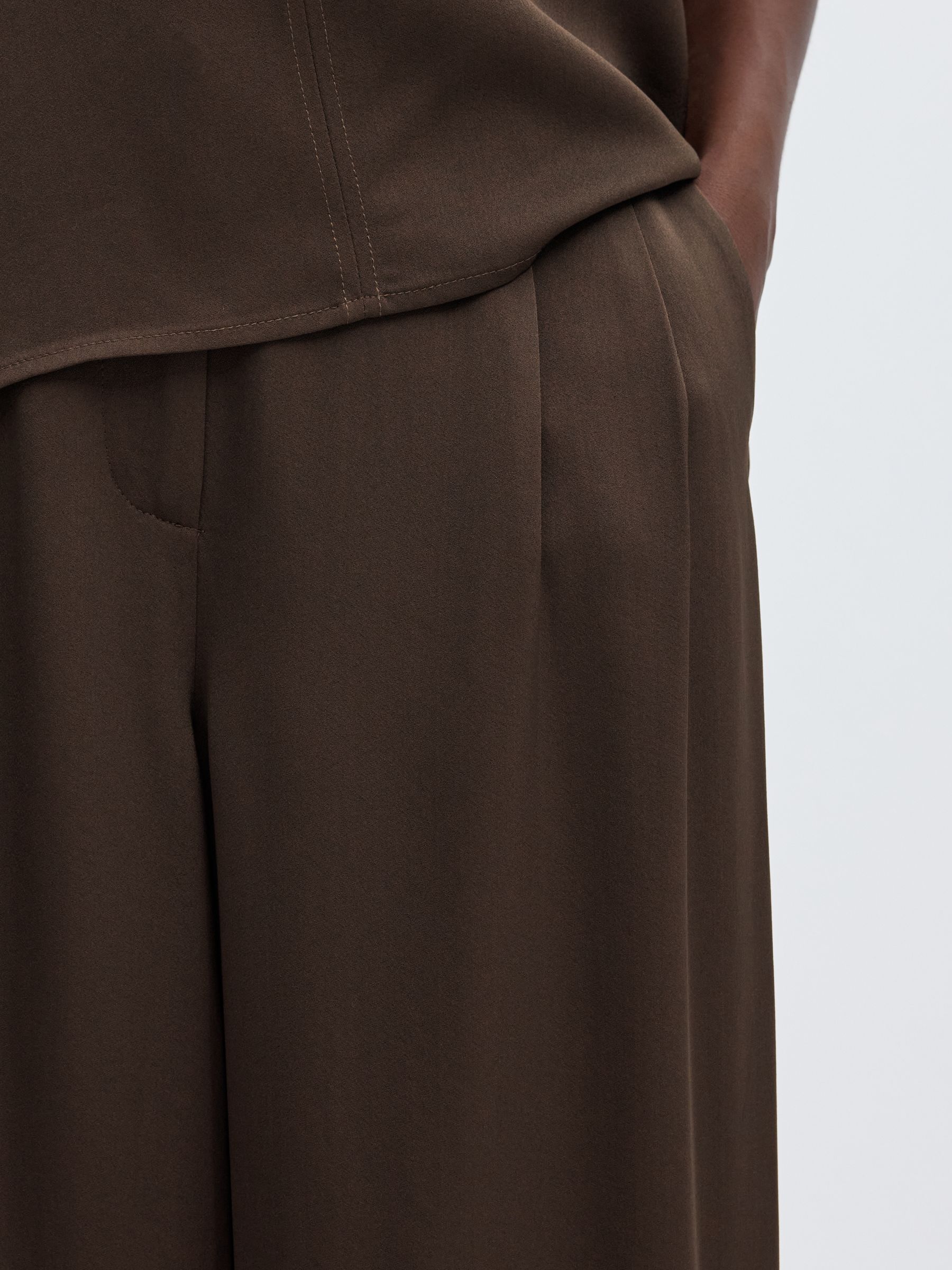 VISCOSE PANTALON À JAMBE AMPLE