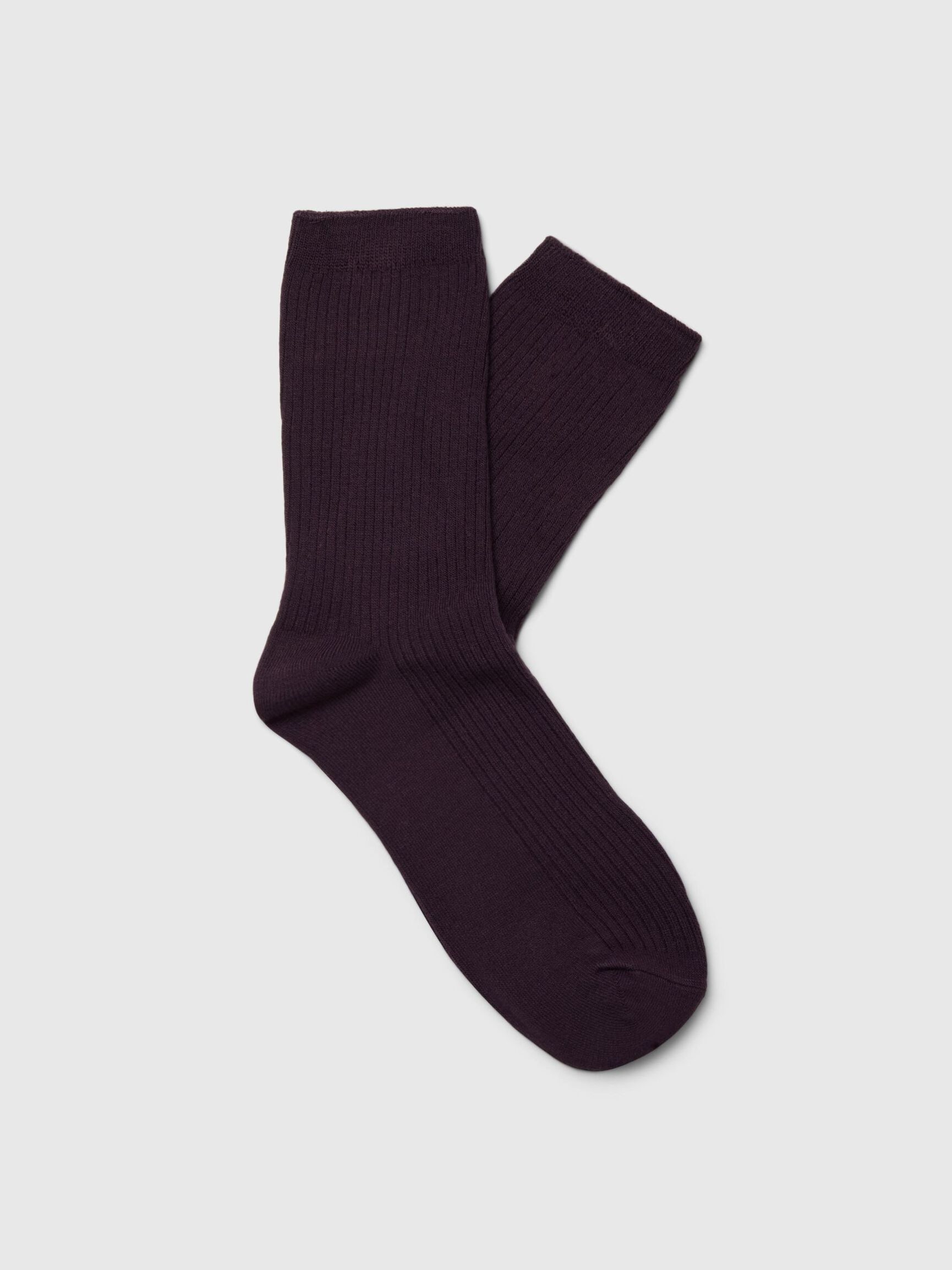 BASIC RIBBED SOCKS, Plum Perfect, highres