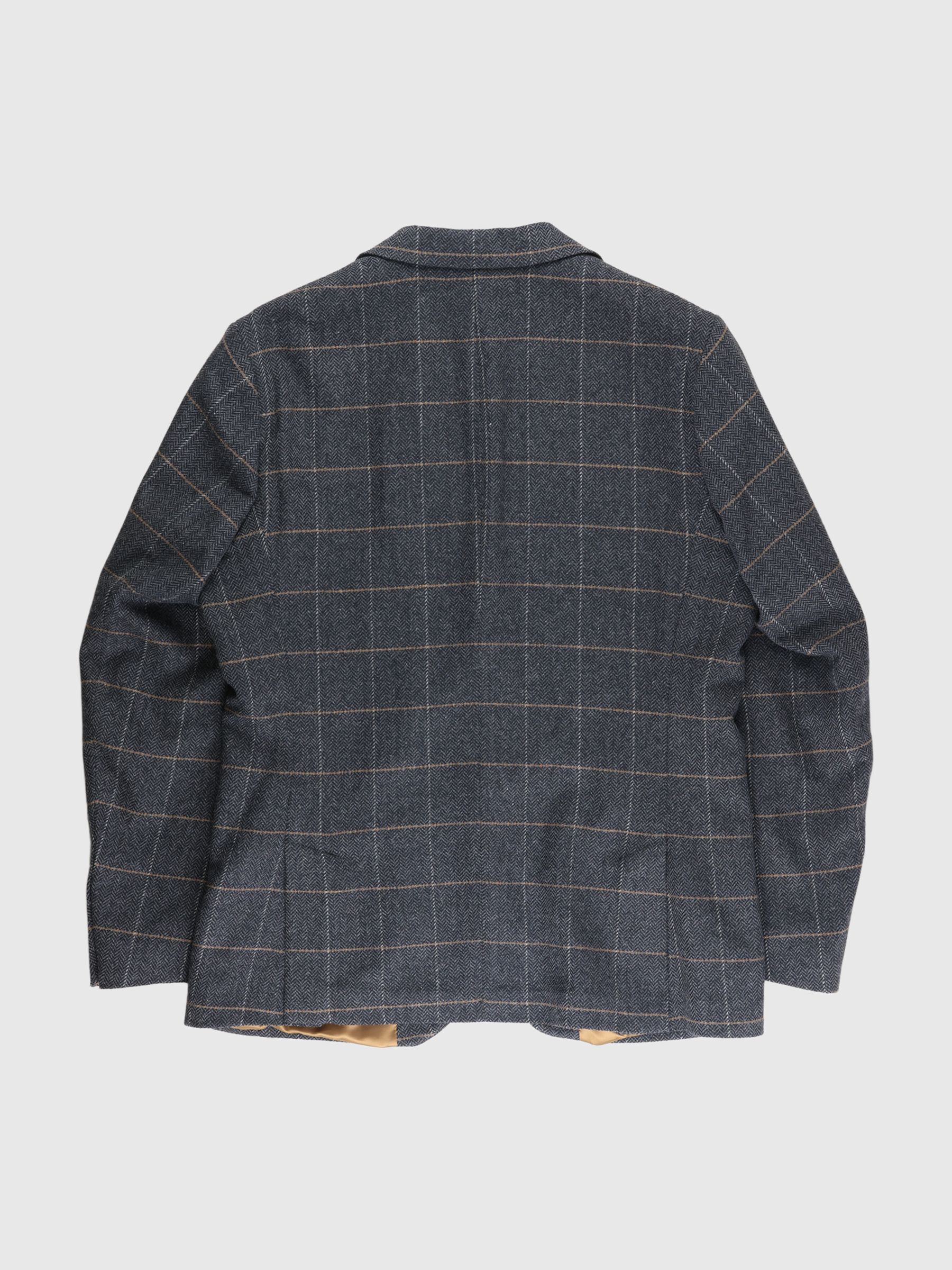 CHECKED WOOL BLAZER