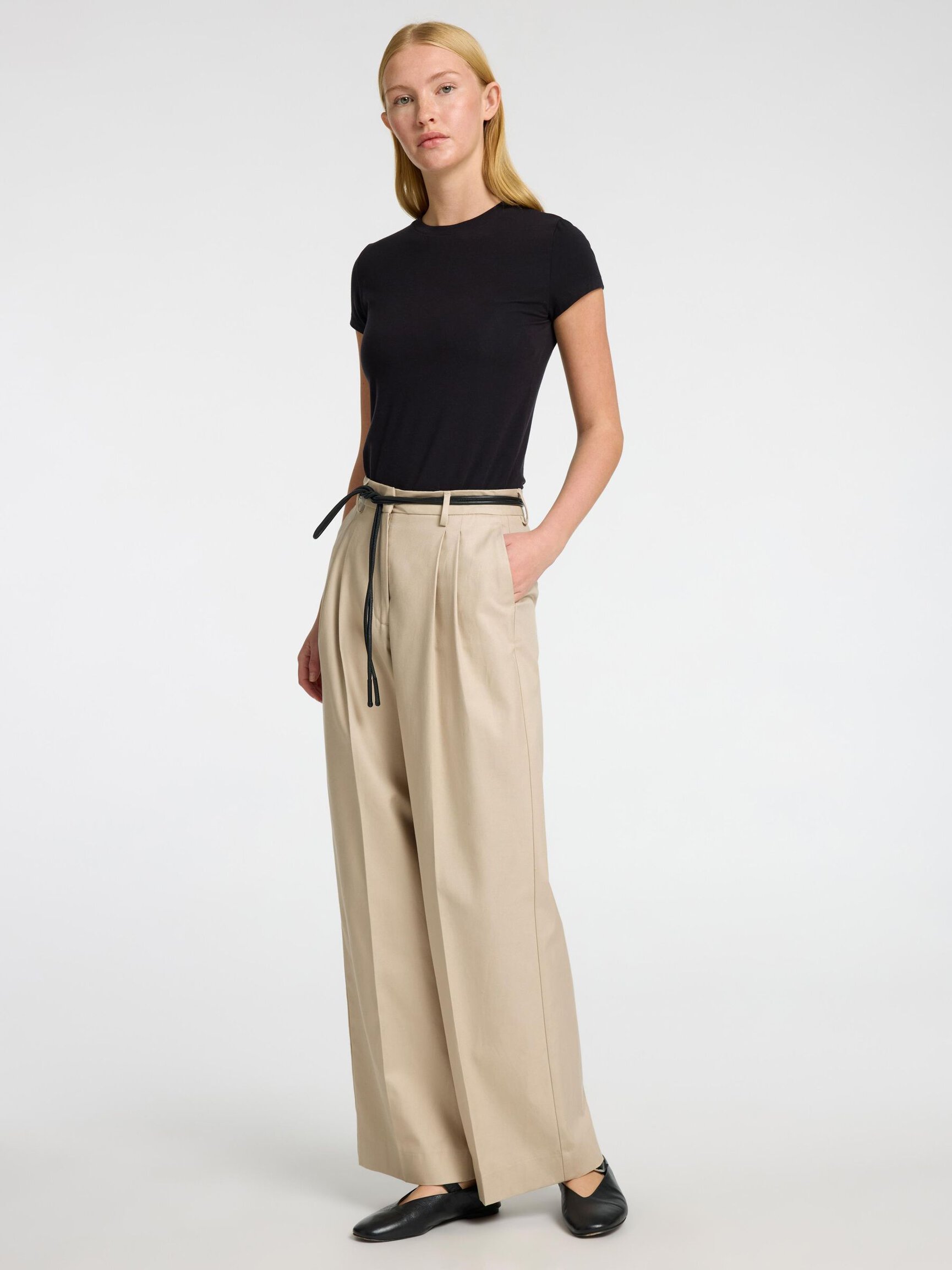 EXTRA WIDE LEG HIGH WAISTED TROUSERS
