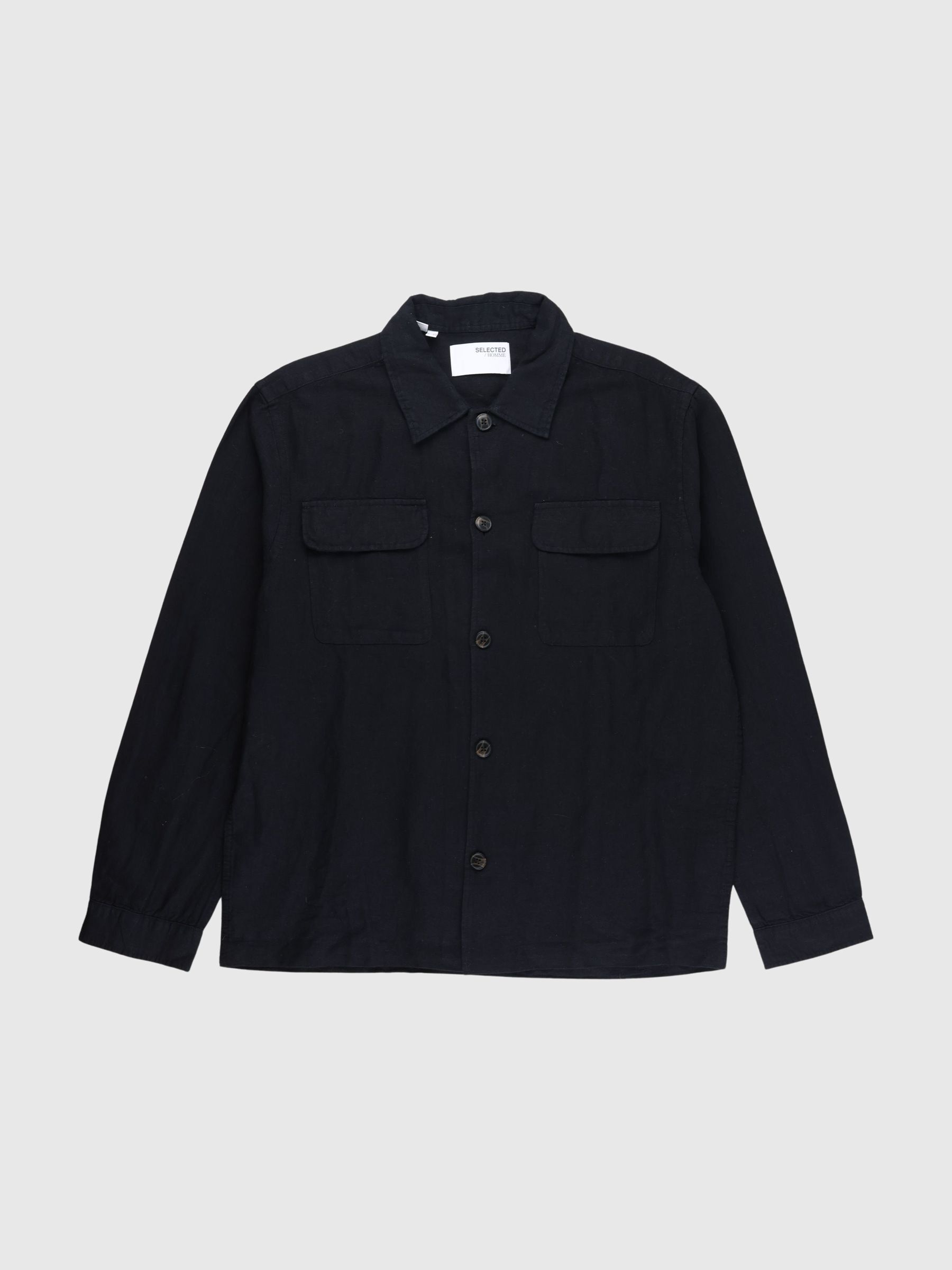 LINEN BLEND OVERSHIRT