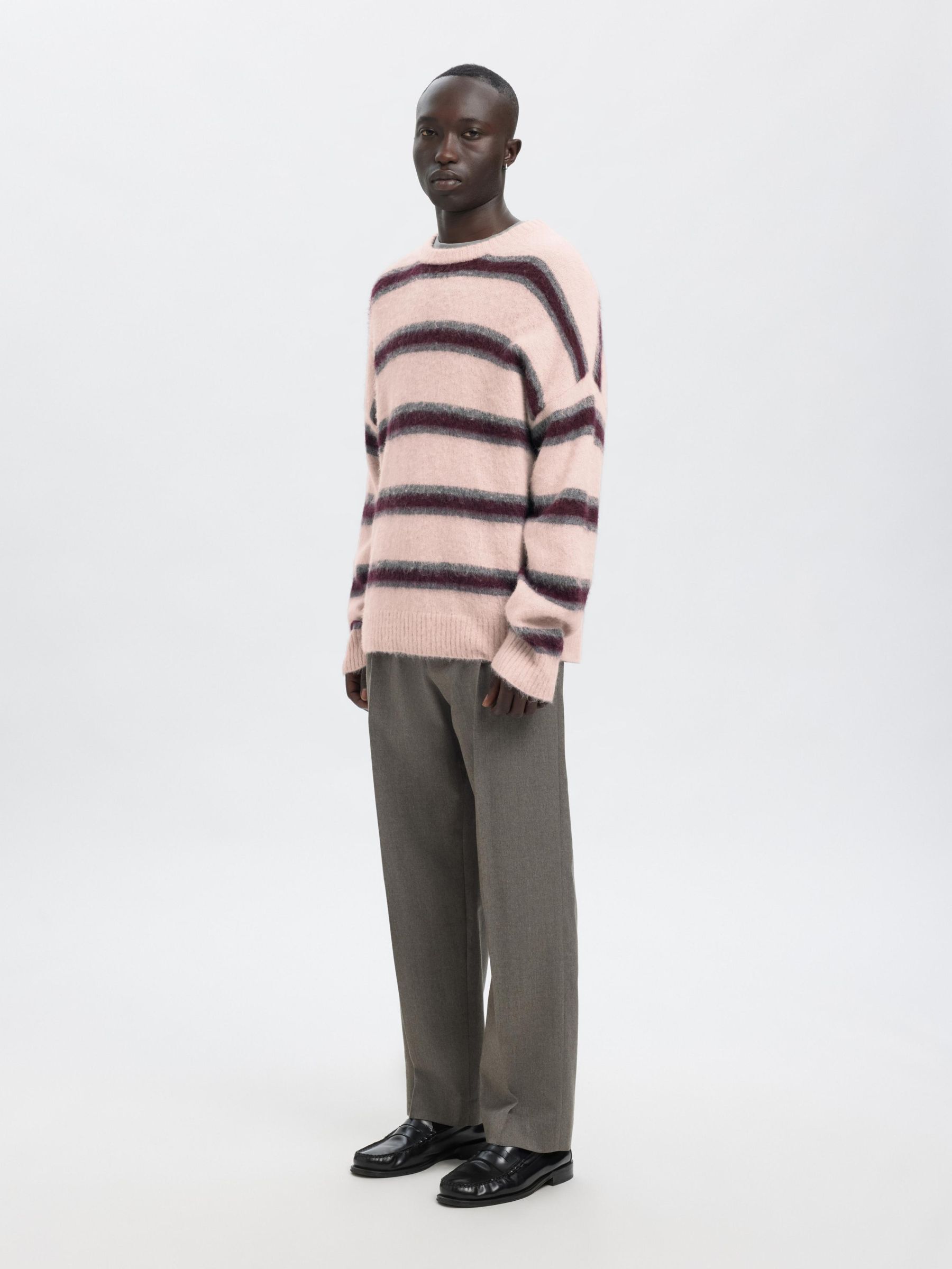 STRIPED KNITTED PULLOVER